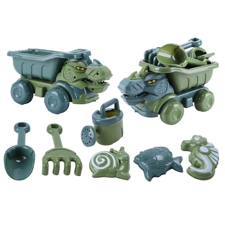 Sand Dinosaur Trucks with Accessories Two Assorted - 11.5" 3