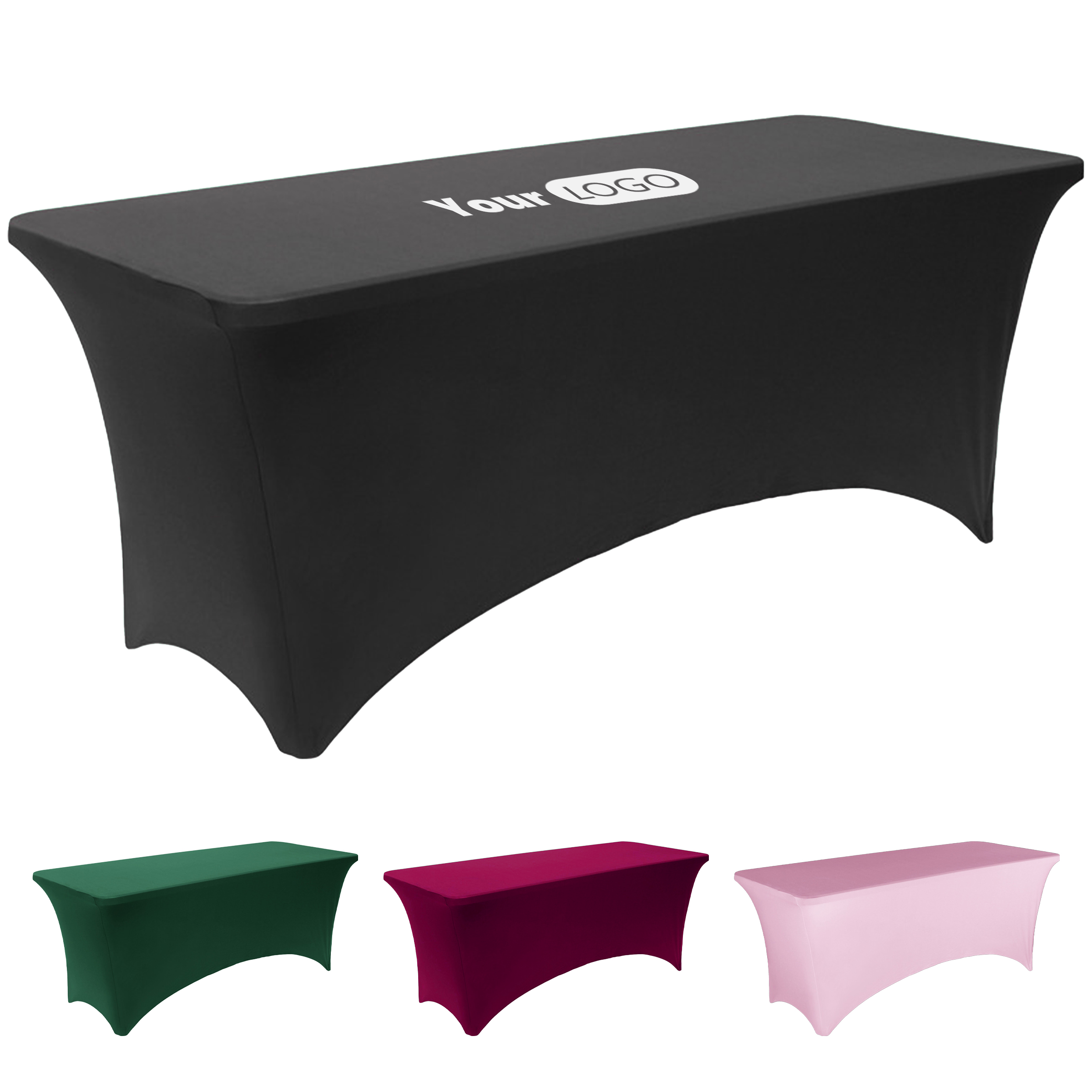 Microfiber Cloth Customizable Stretch Table Cover For Events 3