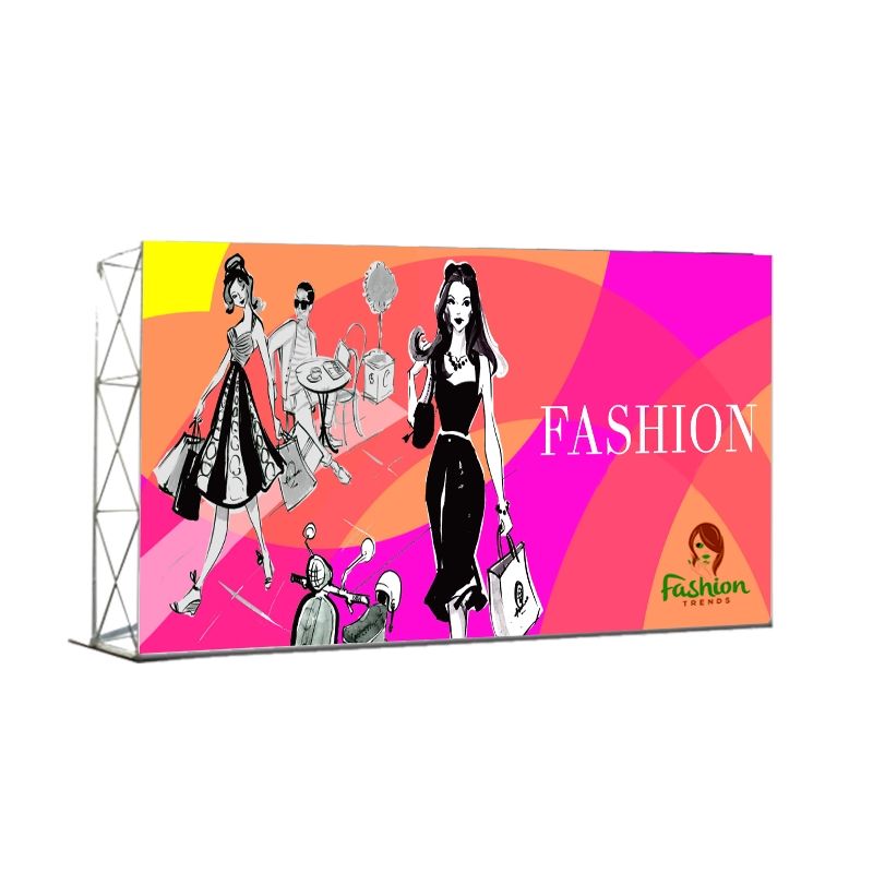 Flat Back Wall Kit, Single-Sided Pop Up Display Wall - 20' x 8'