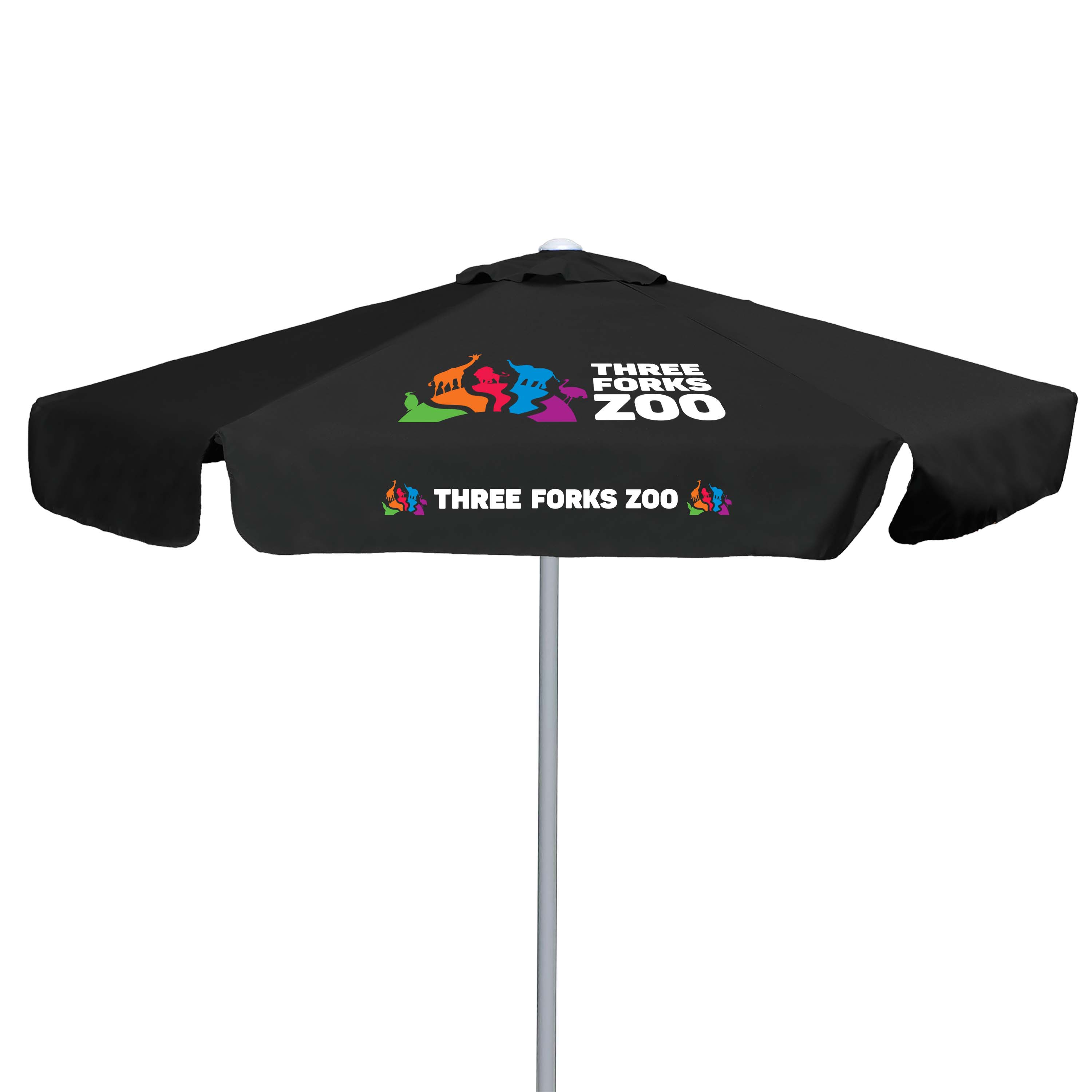 7' E-Z Glide Market Umbrella Kit with Valance (2 Imprints) 8