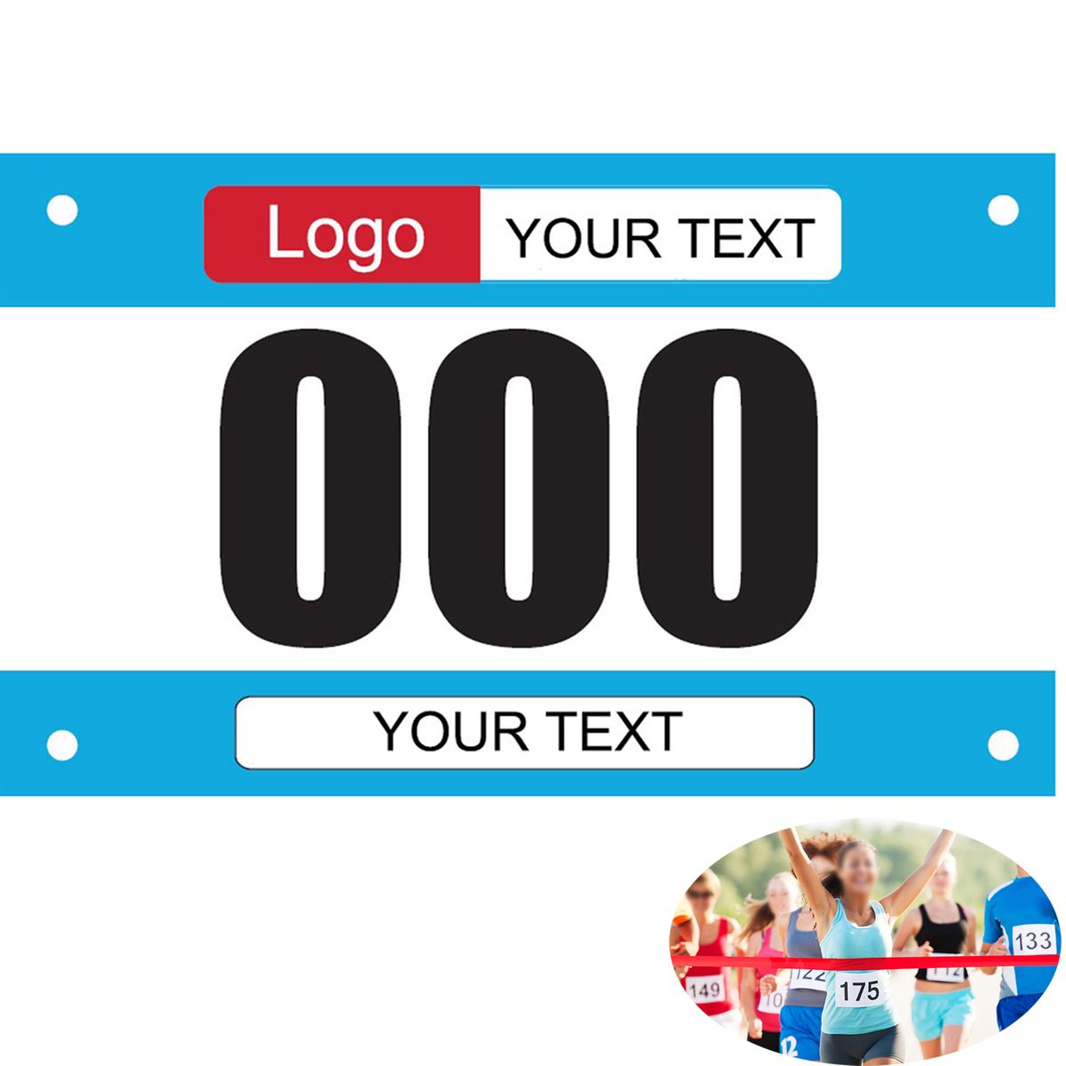 custom-running-bib-race-number-tag-ipwg161d-a-m-promotions-llc for Free Printable Race Bib Template Custom Running Bib Race Number Tag - IPWG161D | A.M. Promotions LLC for Free Printable Race Bib Template