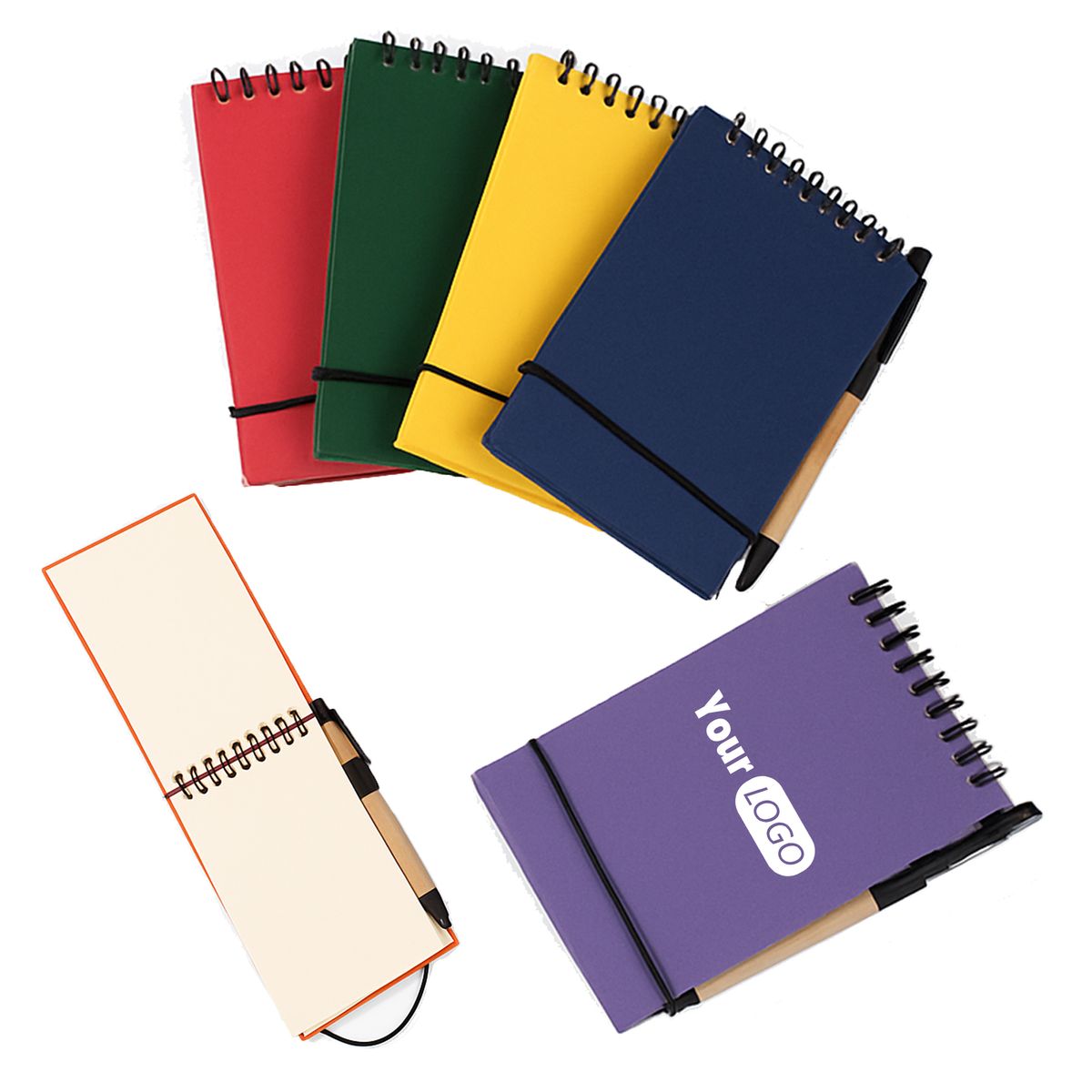 Portable Spiral Notebook With Pen 5