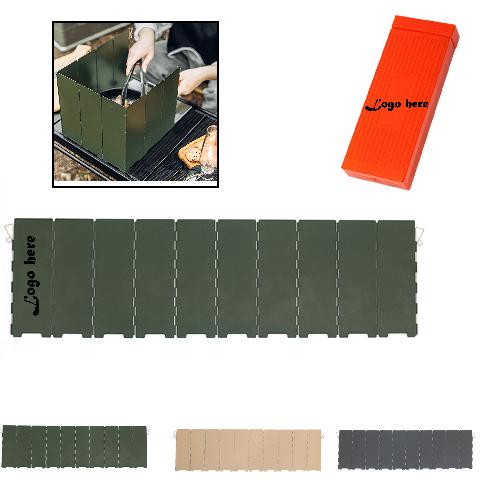 10-Piece Baffled Foldable Wind Deflector, Portable for Stove Use 3