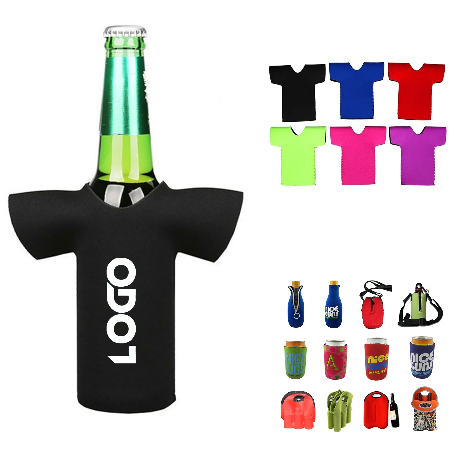Full Color T-Shirt Shape Can Cooler Holder