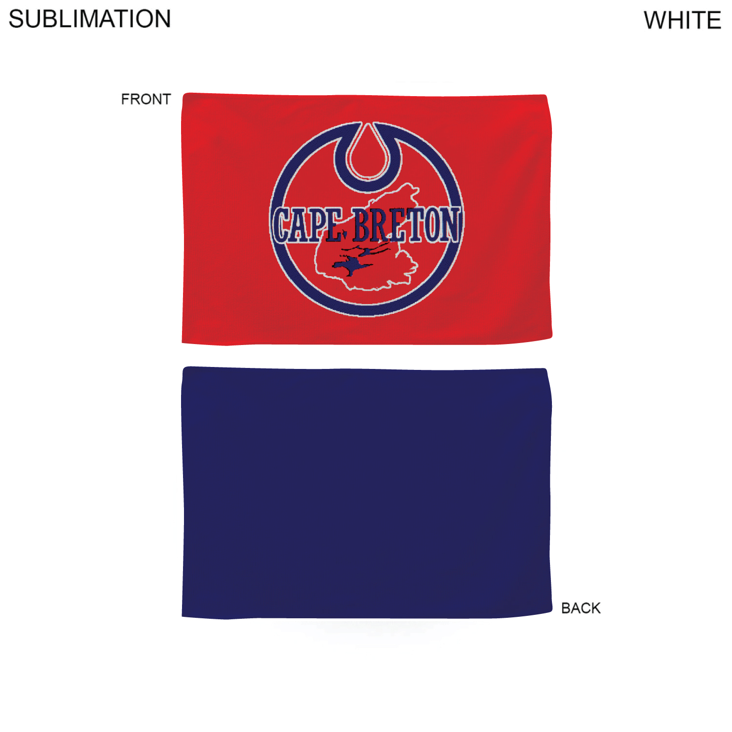 Colored Microfiber Dri-Lite Terry Rally, Sports, Skate Towel, 12x18 Sublimated Edge to Edge 2 sides 17