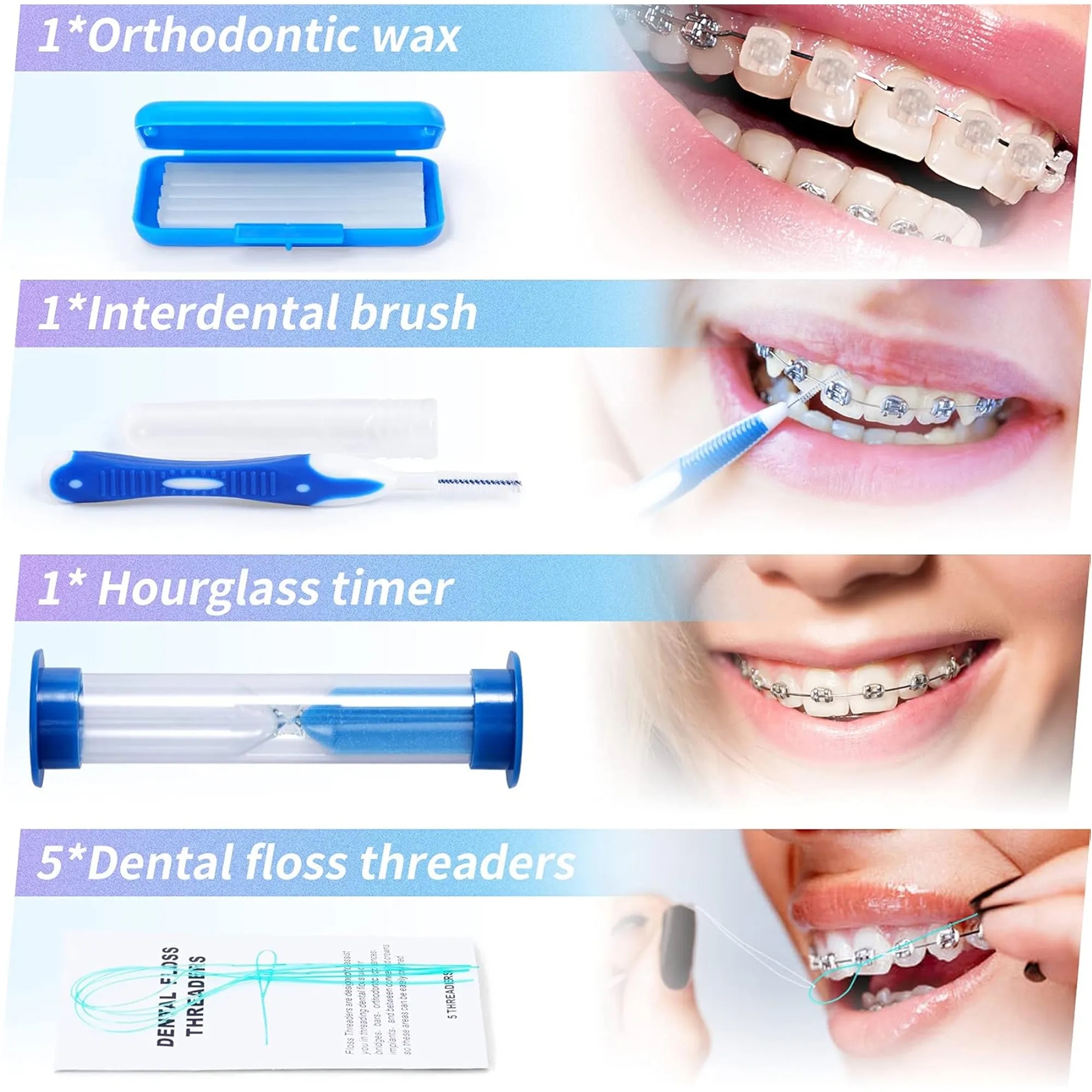 Portable Oral Care Hygiene Set 6