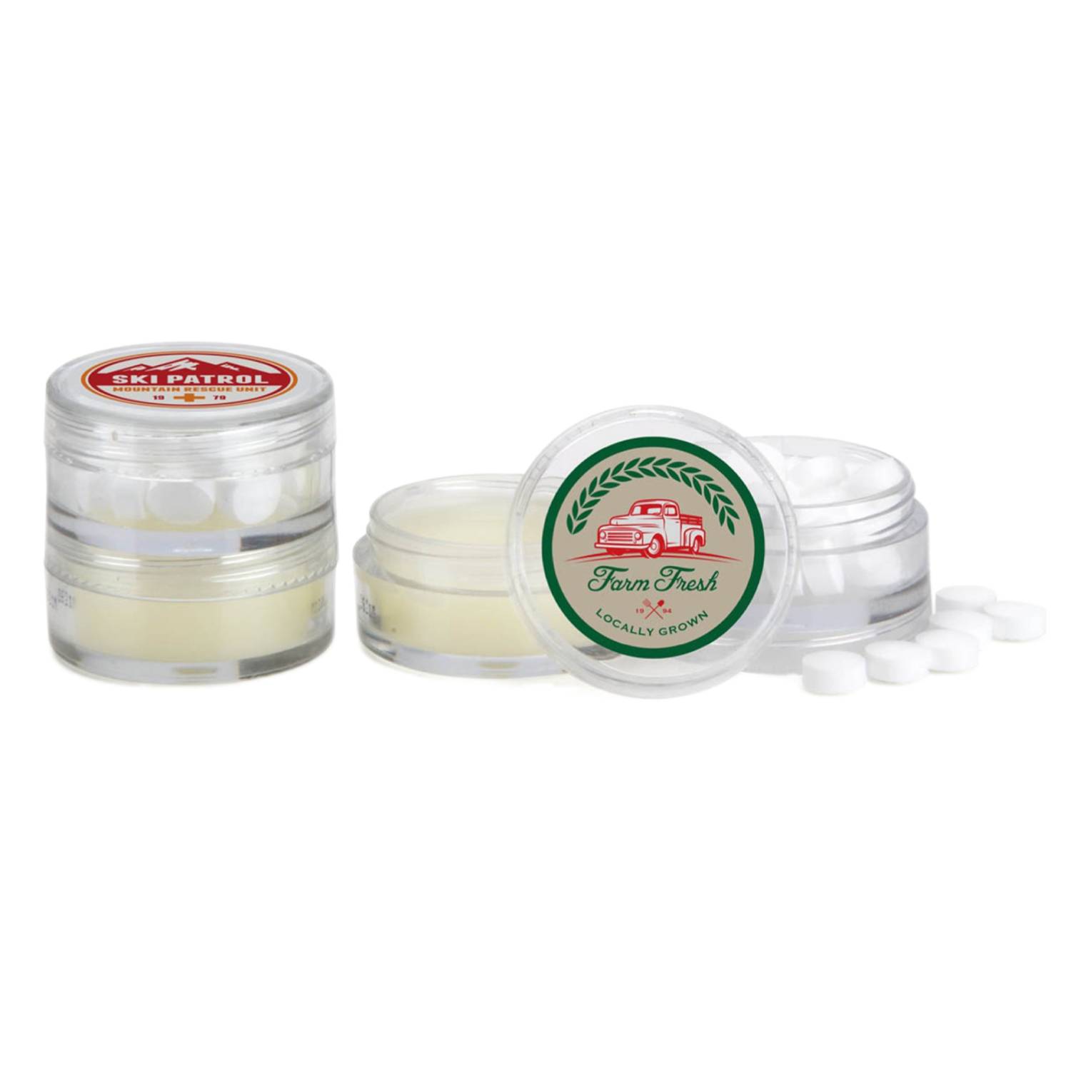 2-in-1 Mint and Lip Balm Moisturizer Container