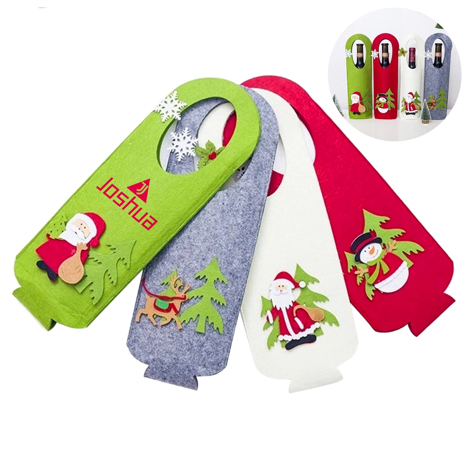 Christmas Wine Bottle Gift Bag