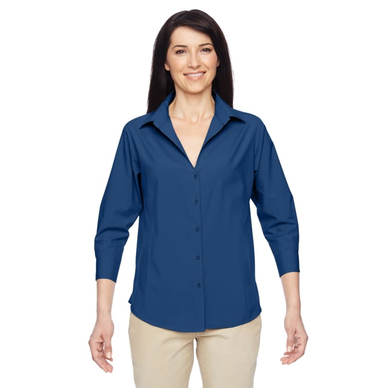 Harriton Ladies' Paradise 3/4-Sleeve Performance Shirt