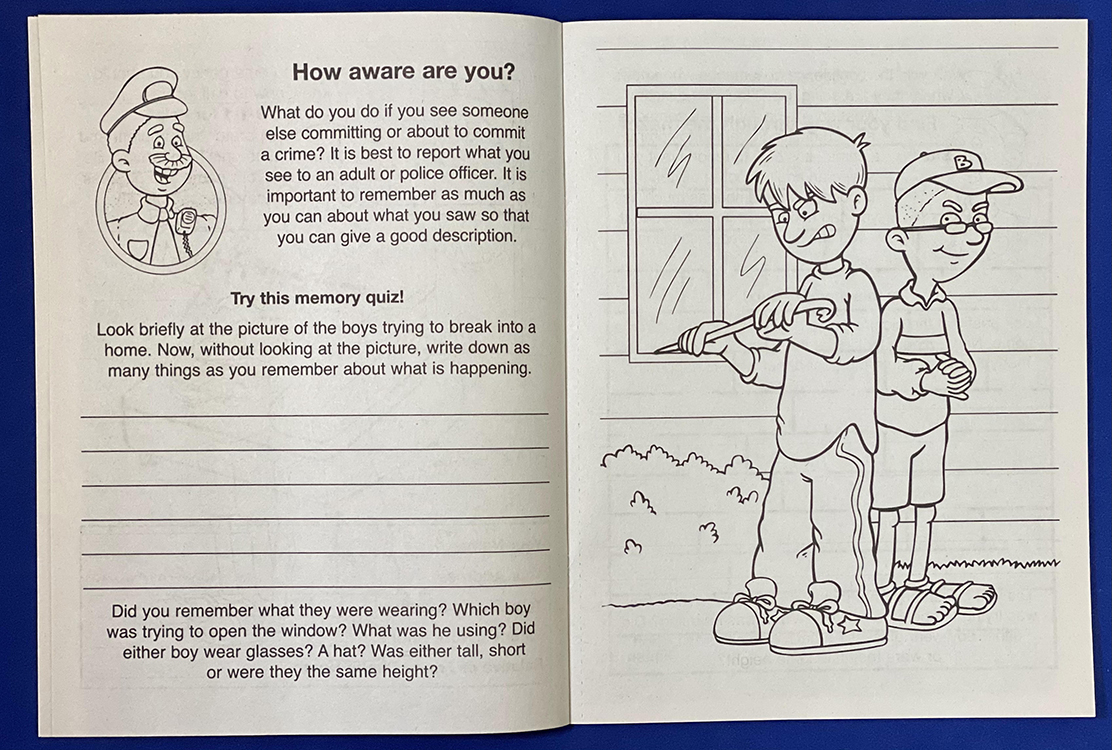 Coloring Book Crime Prevention Coloring Activity Book 0180 Coloring Book Solutions