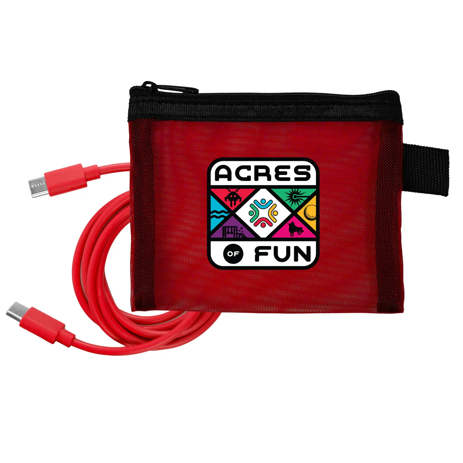 Recycled Mesh 4' C to C Cable Pouch 12