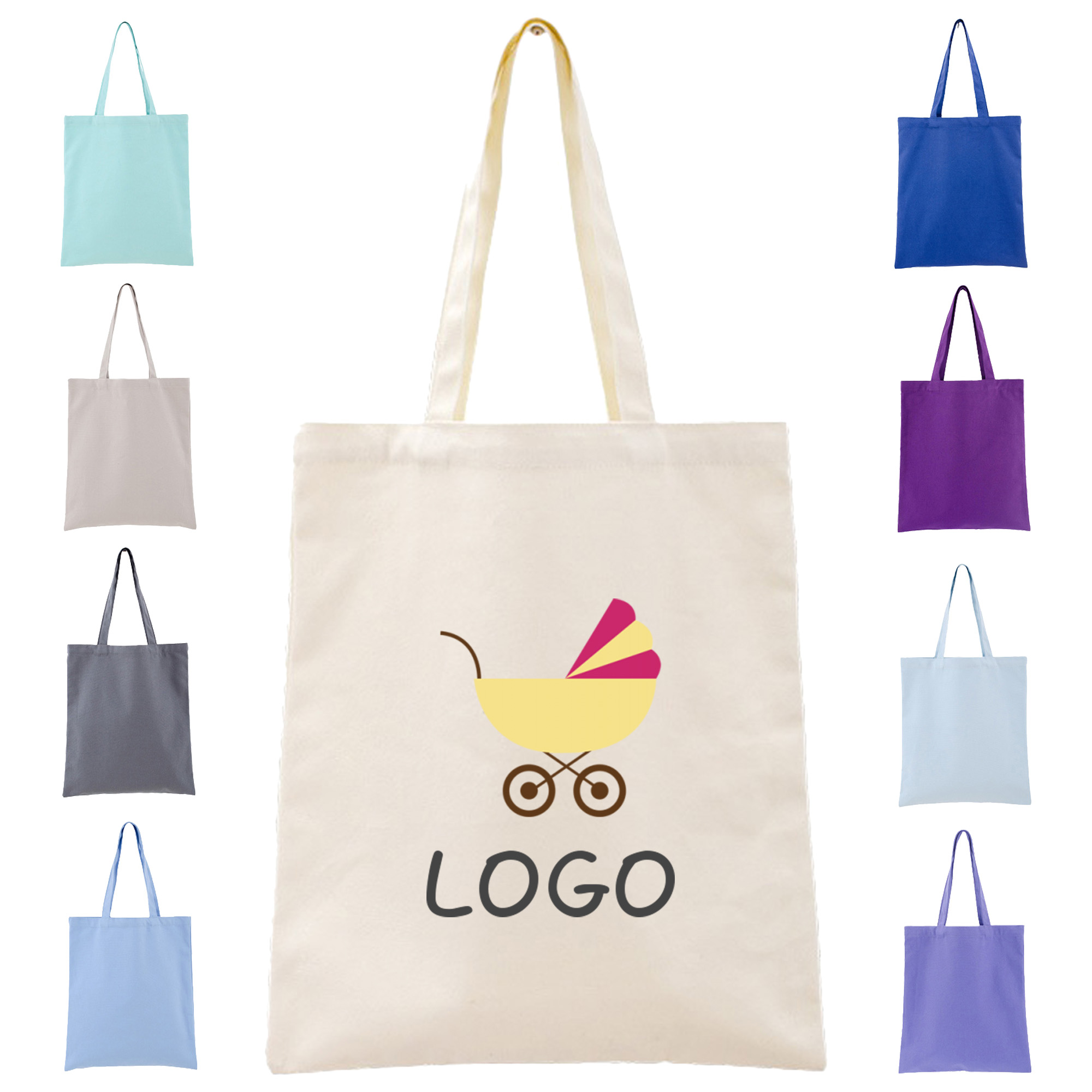 Lightweight Shopping Shoulder Bag, custom tote bag with logo imprint 12