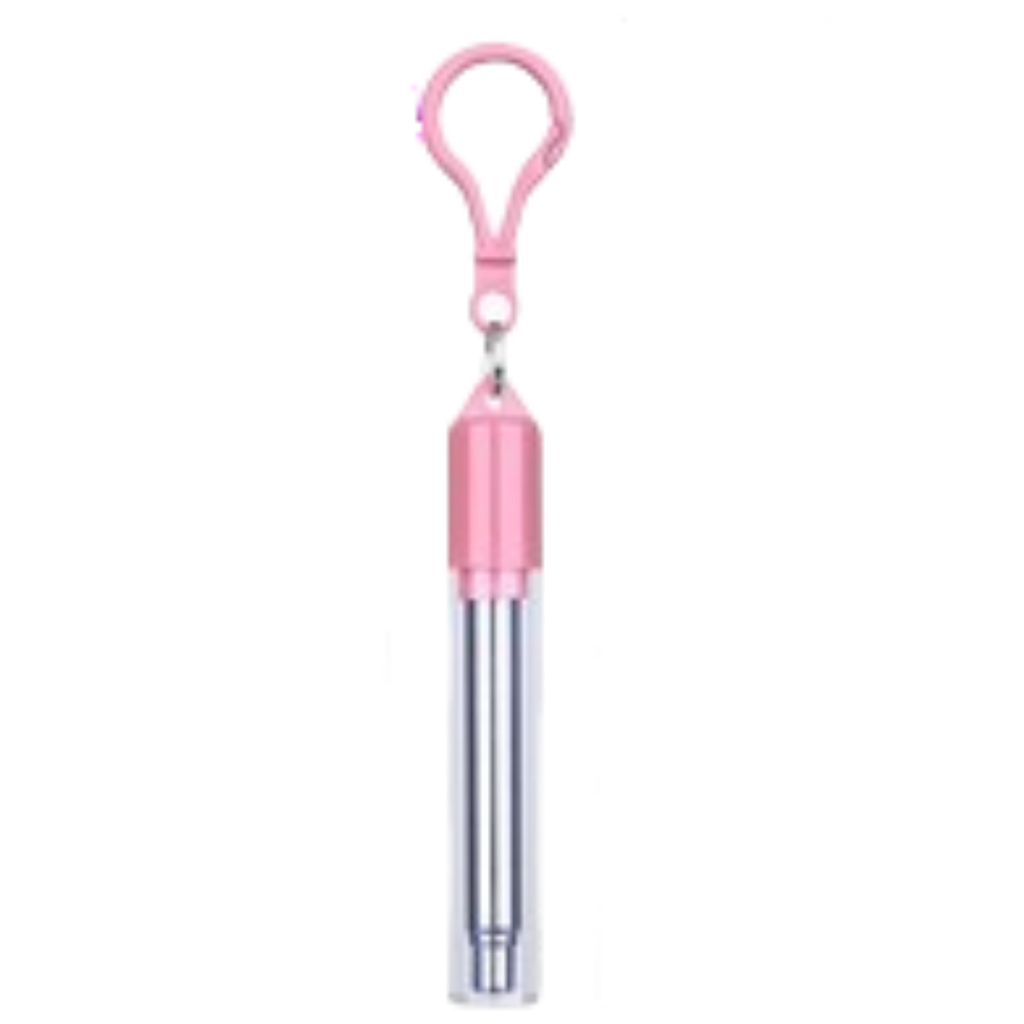 Reusable Slide Telescoping Straw With Keychain 14