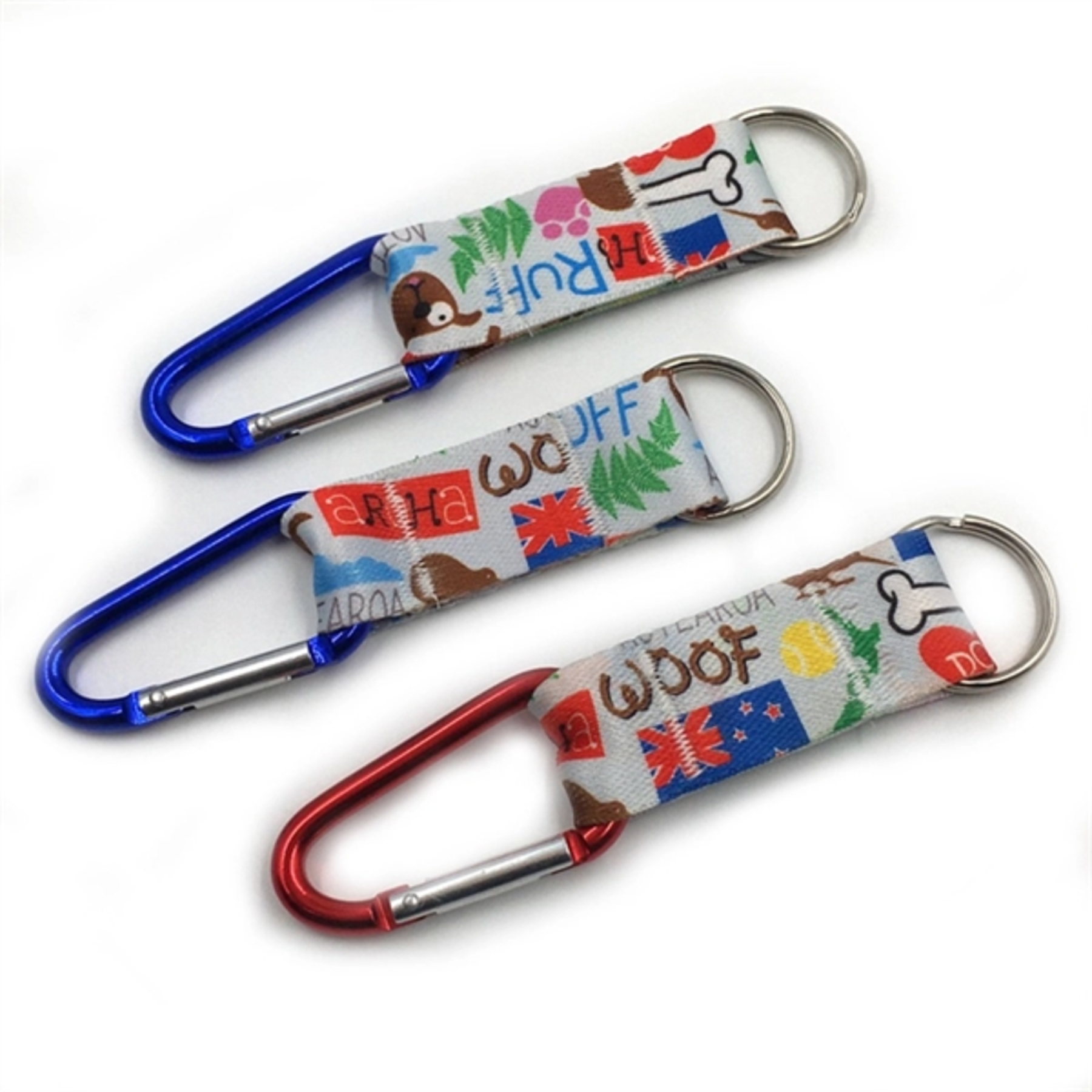 Sublimated 3/4" Pocket Lanyard Keyring