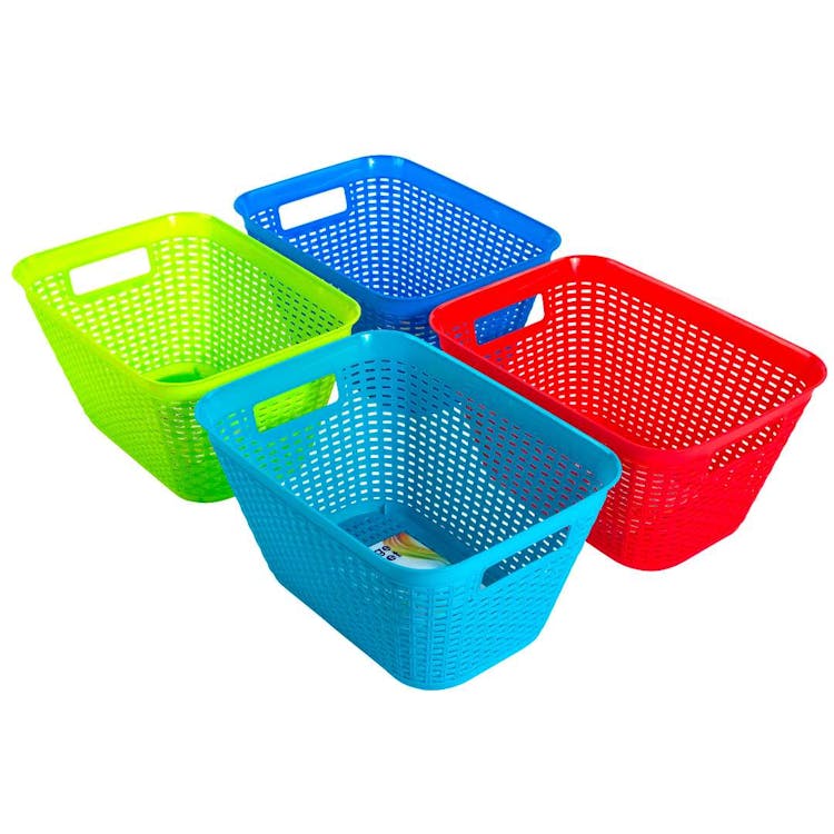 Large Rectangular Baskets - Assorted Colors 3