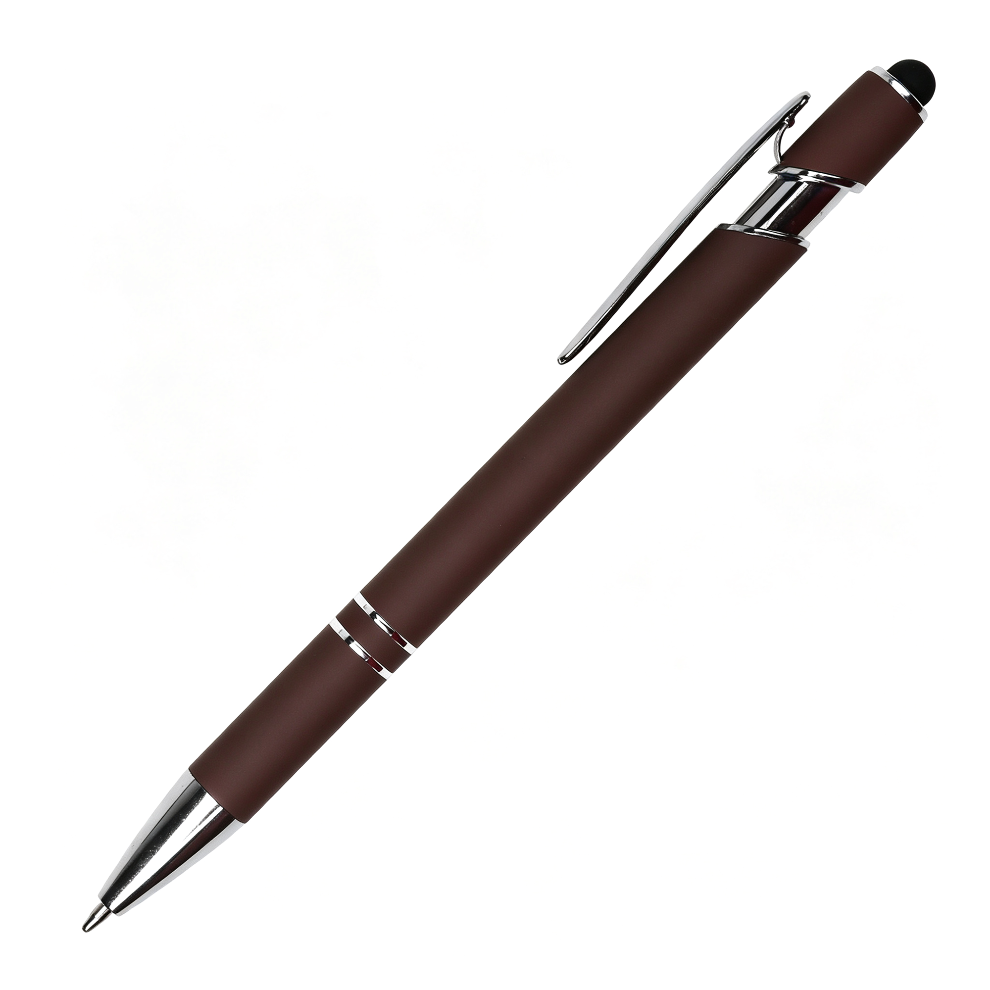 Stylus Soft Touch Rubberized Metal Ball Point Pen 8