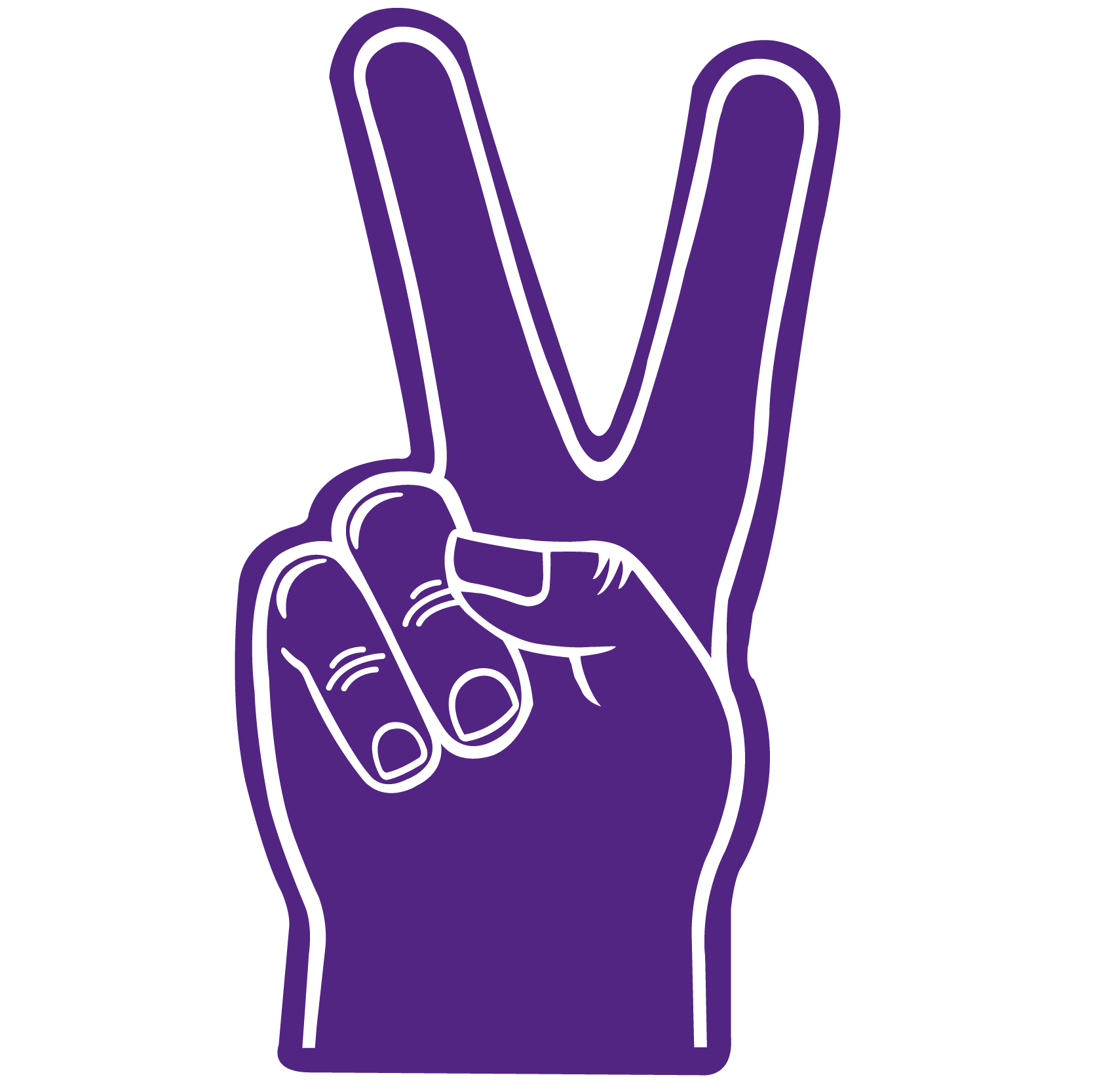 Foam Hand Peace 18" 69
