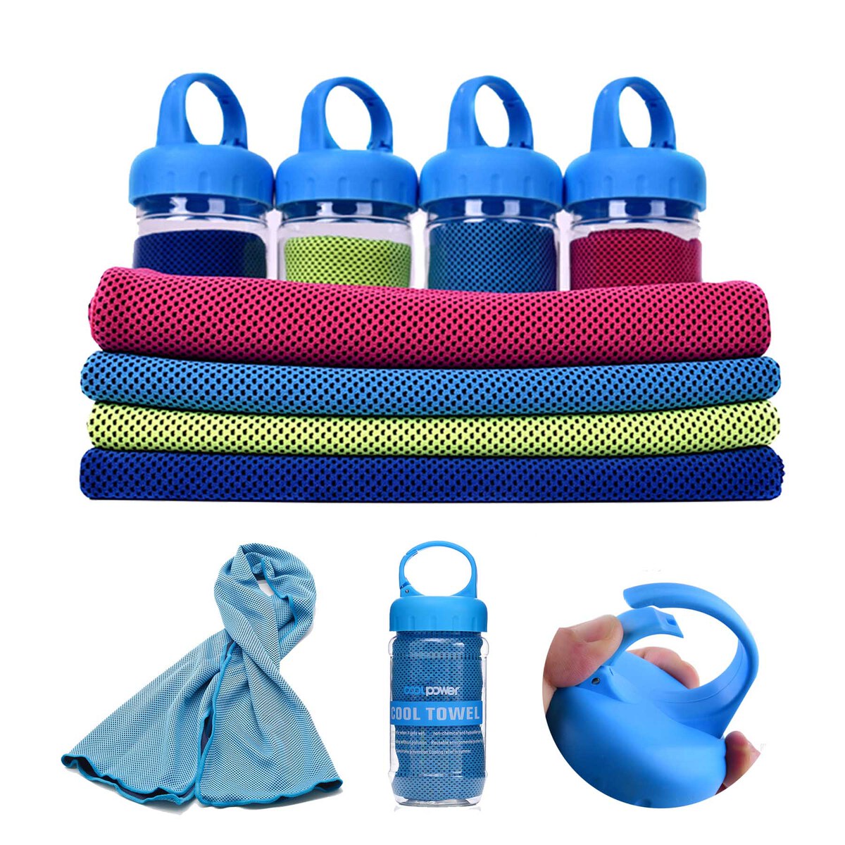 Cooling Towel In Carabiner Case