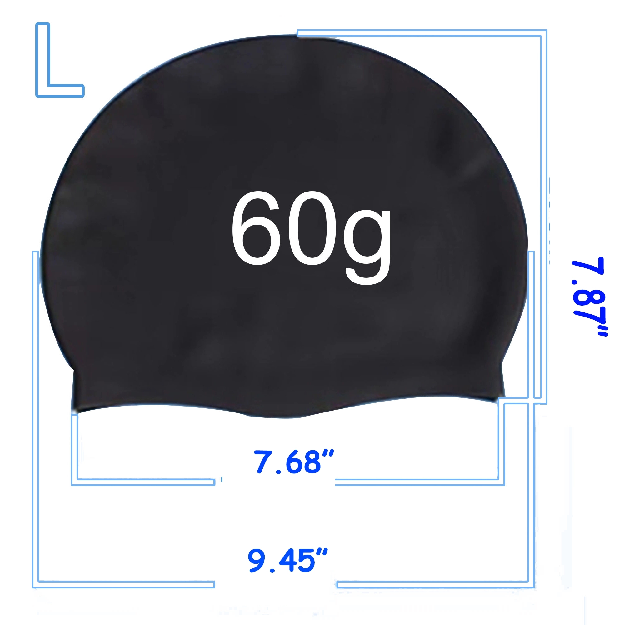 60g Silicone Swim Caps MOQ 100PCS 5