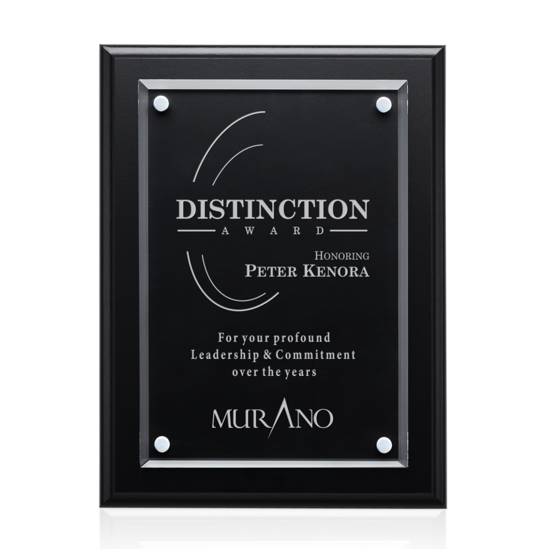 Elton Lasered Plaque-Black