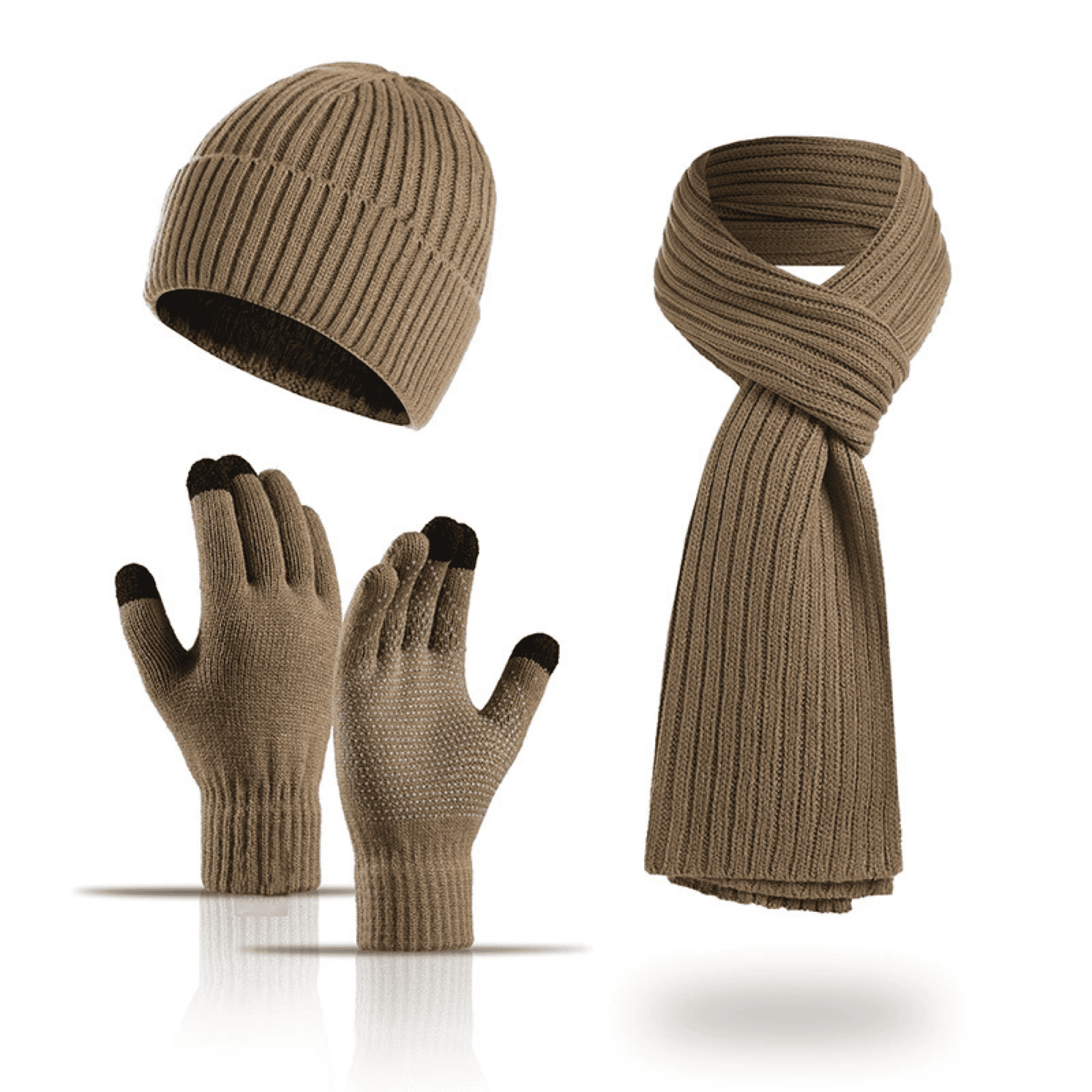 Unisex Touch Screen Winter Trio Knitted Set 17