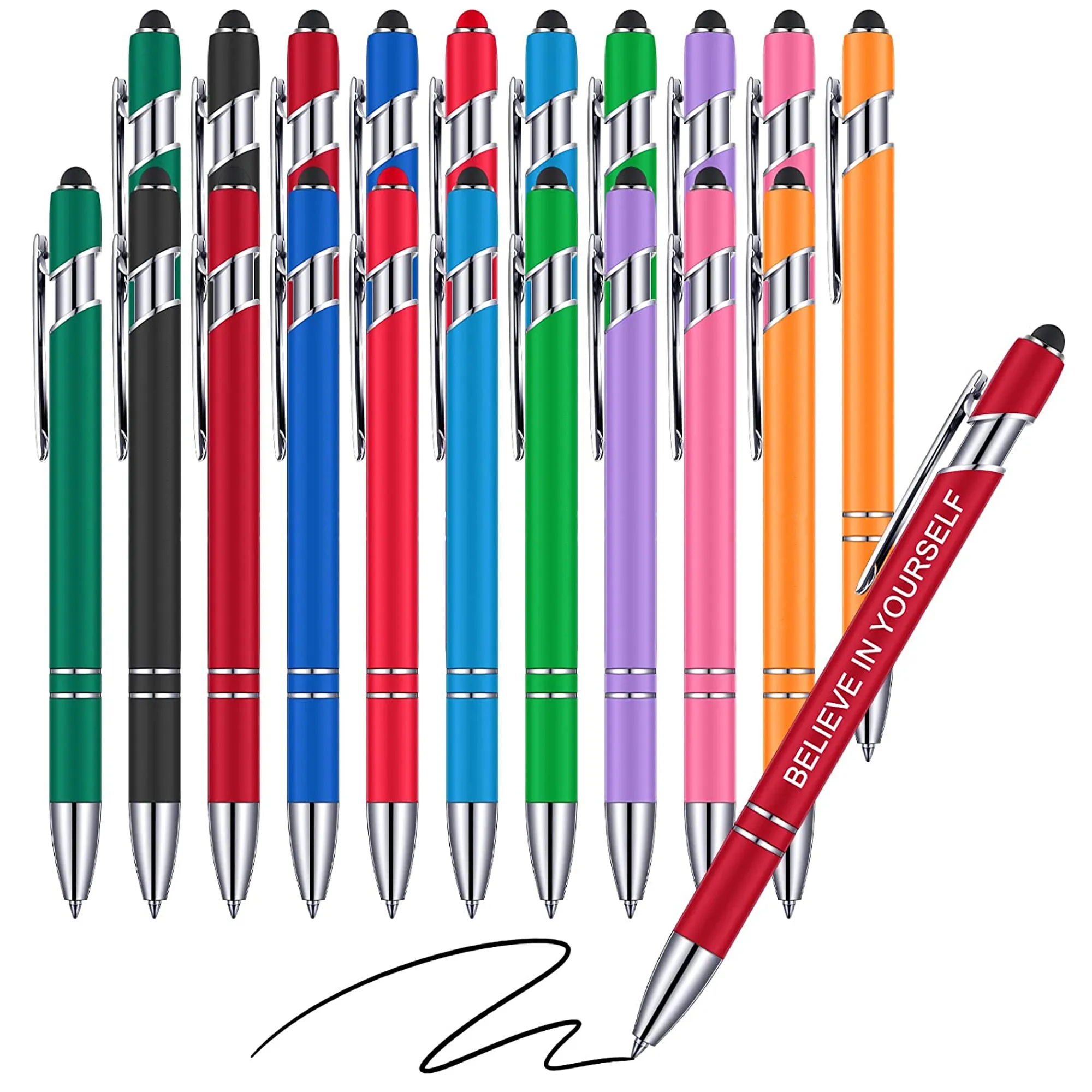 2-in-1 Stylus Retractable Ballpoint Pen 6