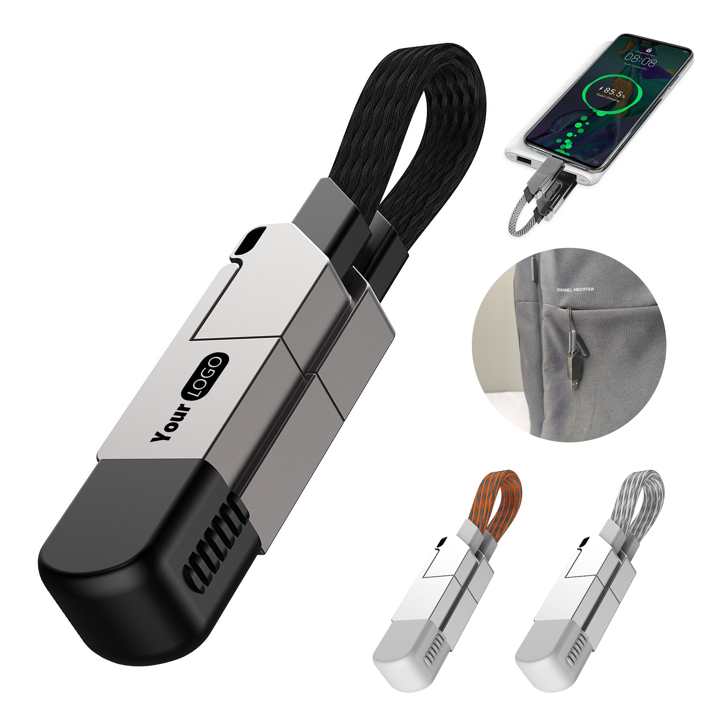Zinc Alloy Portable Fast Charging Data Cable