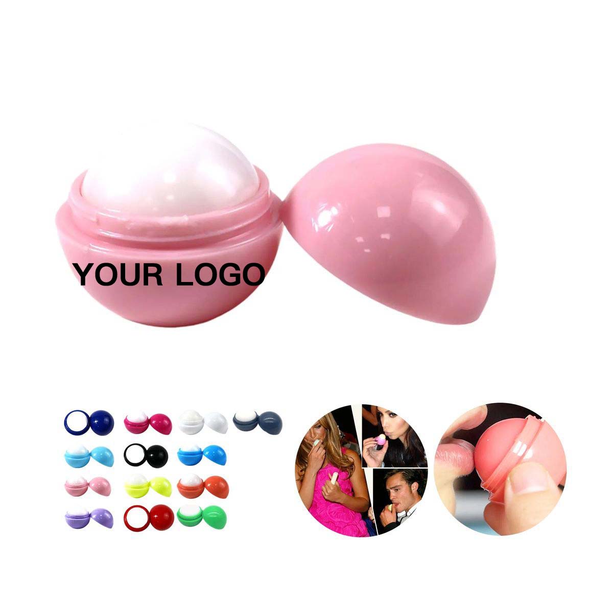 Compact Spherical Lip Balm Portable Moisturizer