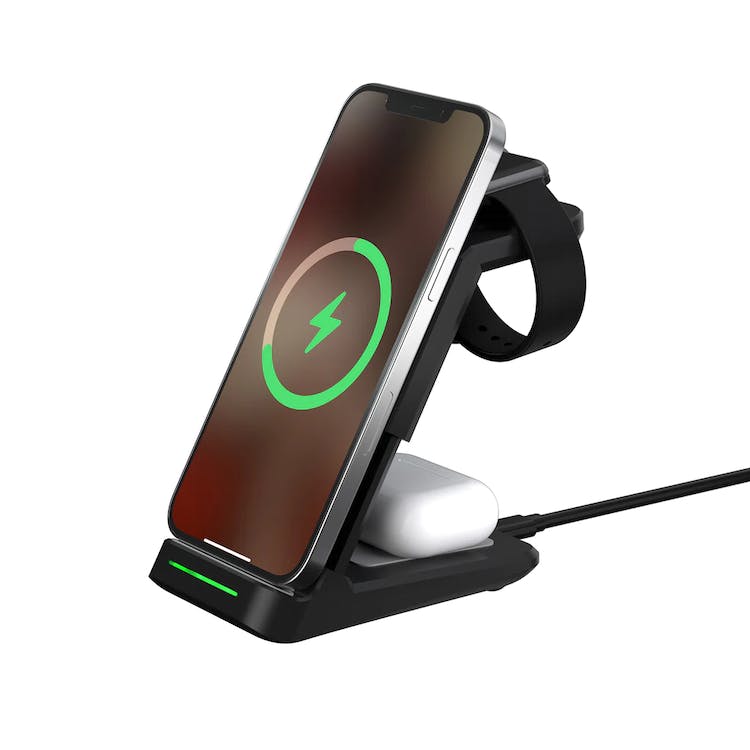 Magnetic 3-in-1 Charging Stands - Black 3