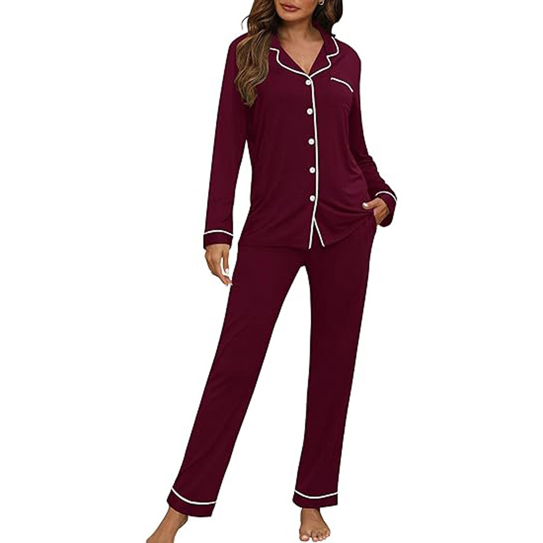 Women's Long Sleeve Pajama Set 30