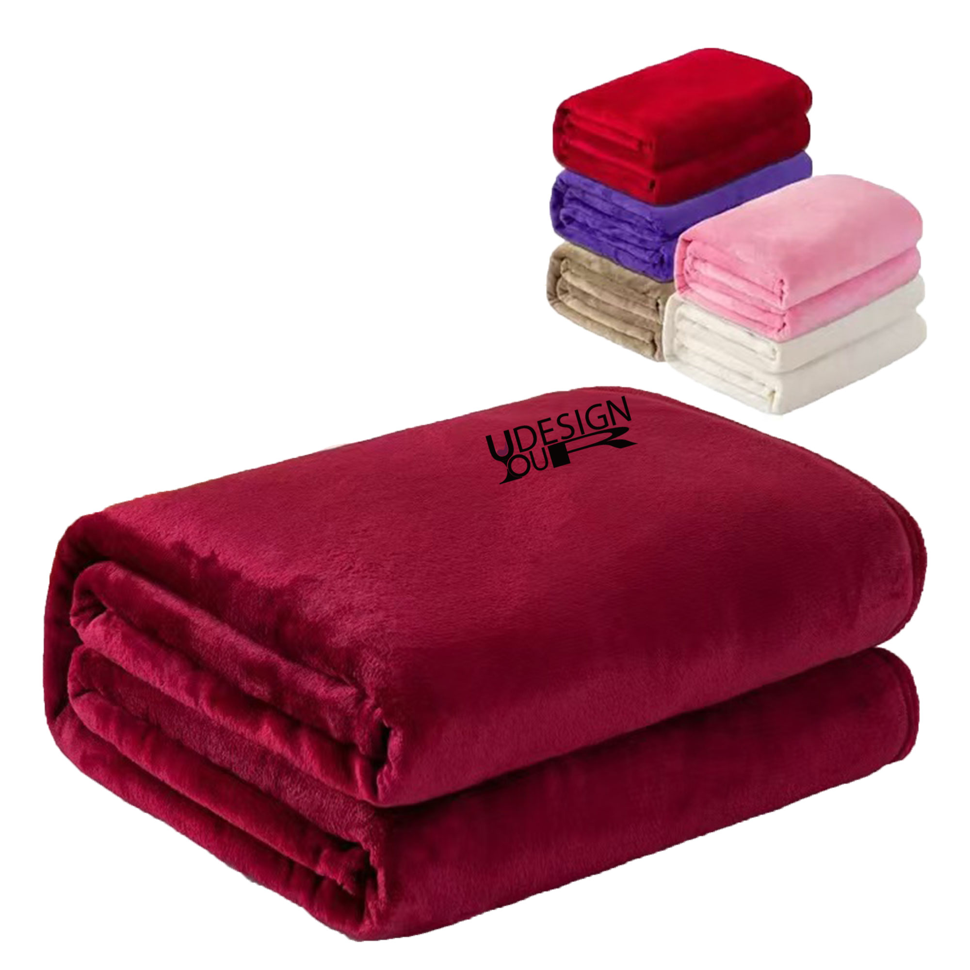 Plain 200GSM Fleece Blanket Couch Cover 4