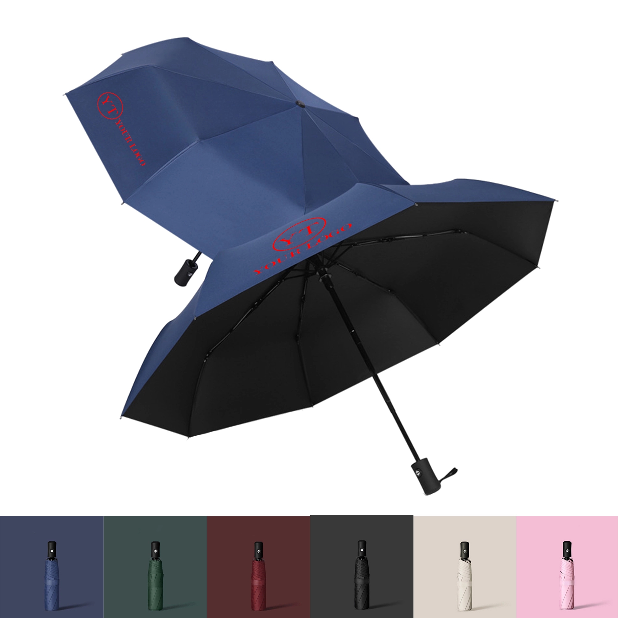 Auto Open Umbrella with Reflective Trim