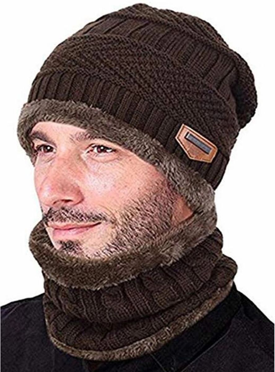Warm Knit Hat Scarf Set