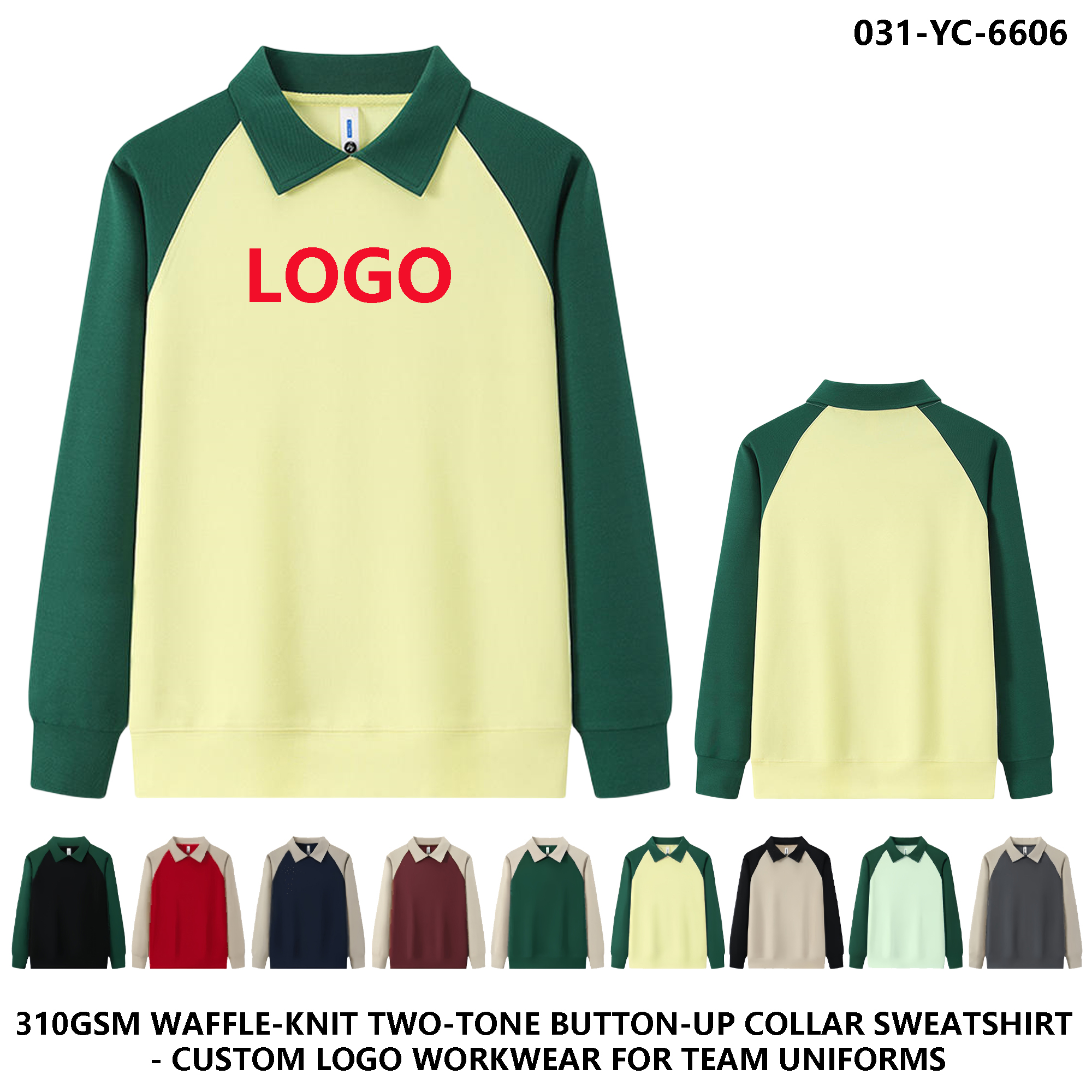 Personalized Logo Pineapple Grid Color Block Sweatshirt ?C Polo Collar 2