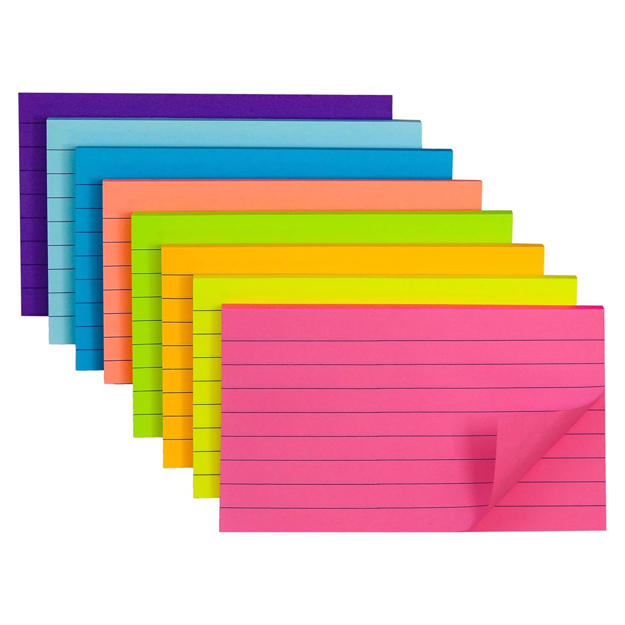 Sticky Ruled Index Cards for Studying