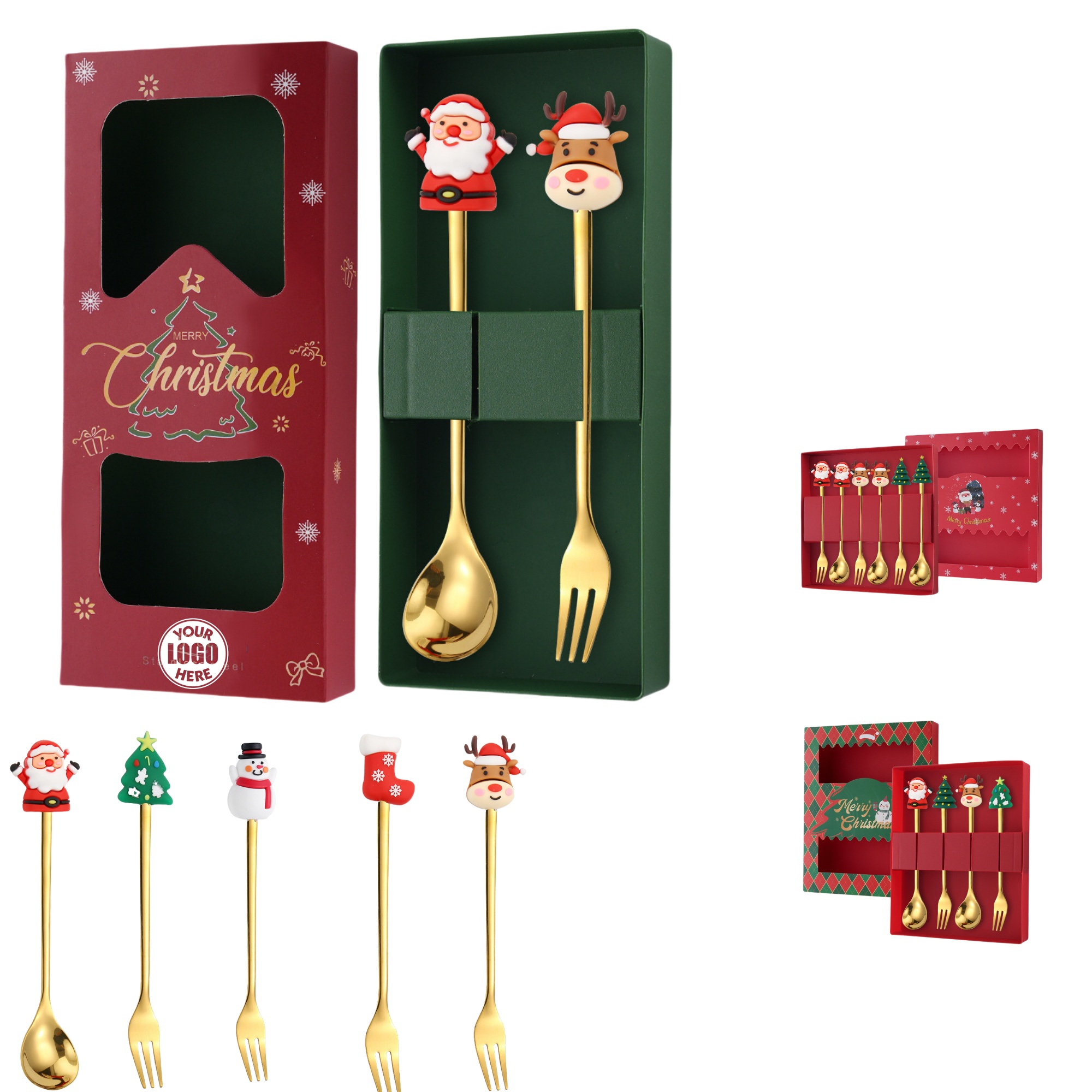 Xmas Spoon and Fork Set 3