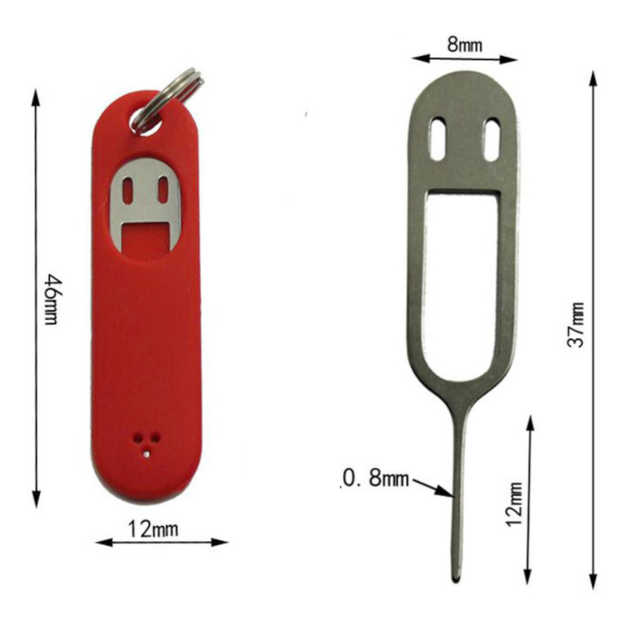 Silicone Case With SIM Ejector Pin Keychain 7