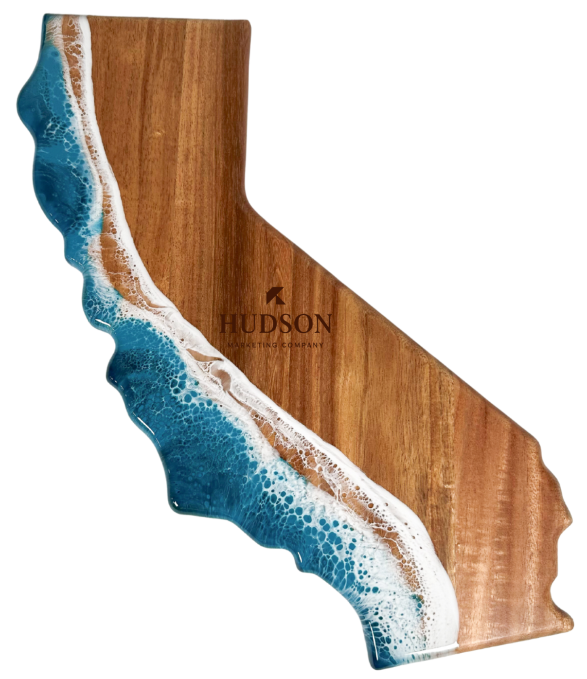 California Shaped Acacia Cheese Board - Ocean Vibes
