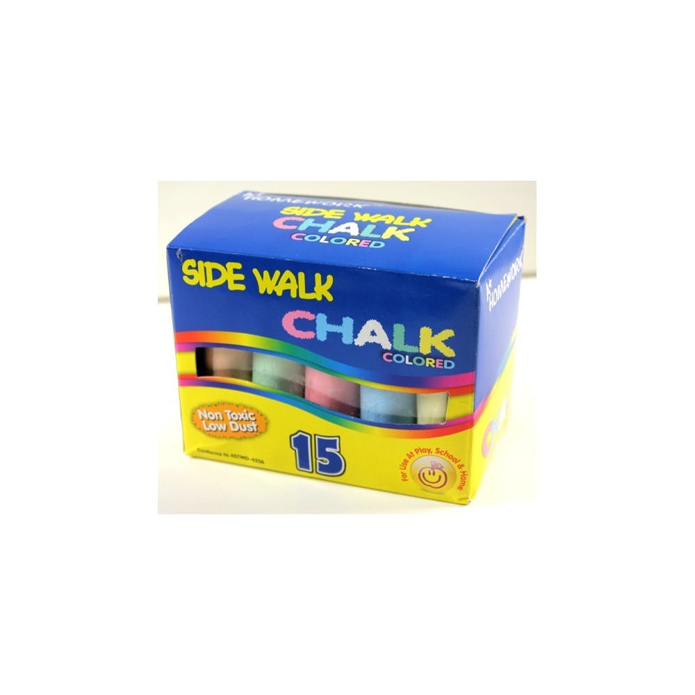 Sidewalk Chalk - 15 Count Assorted Colors 3
