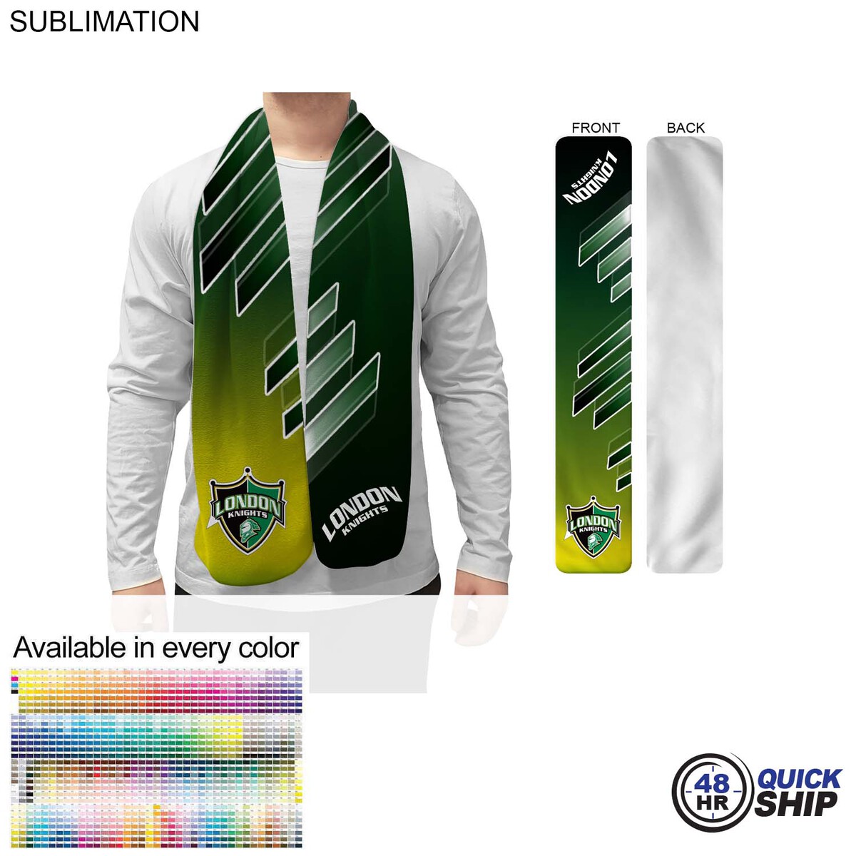 fiel 48 Hr Quick Ship - Ultra Soft and Smooth Microfleece Scarf 8x60 Sublimated Edge to Edge 1 side #SU657-4