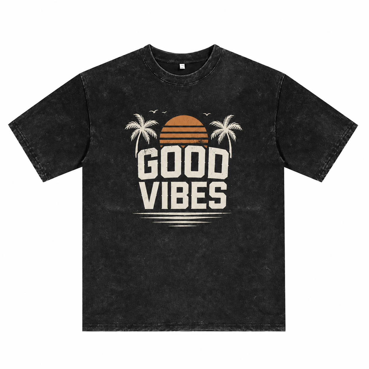 Heavyweight Washed Vintage Crew Neck T-Shirt