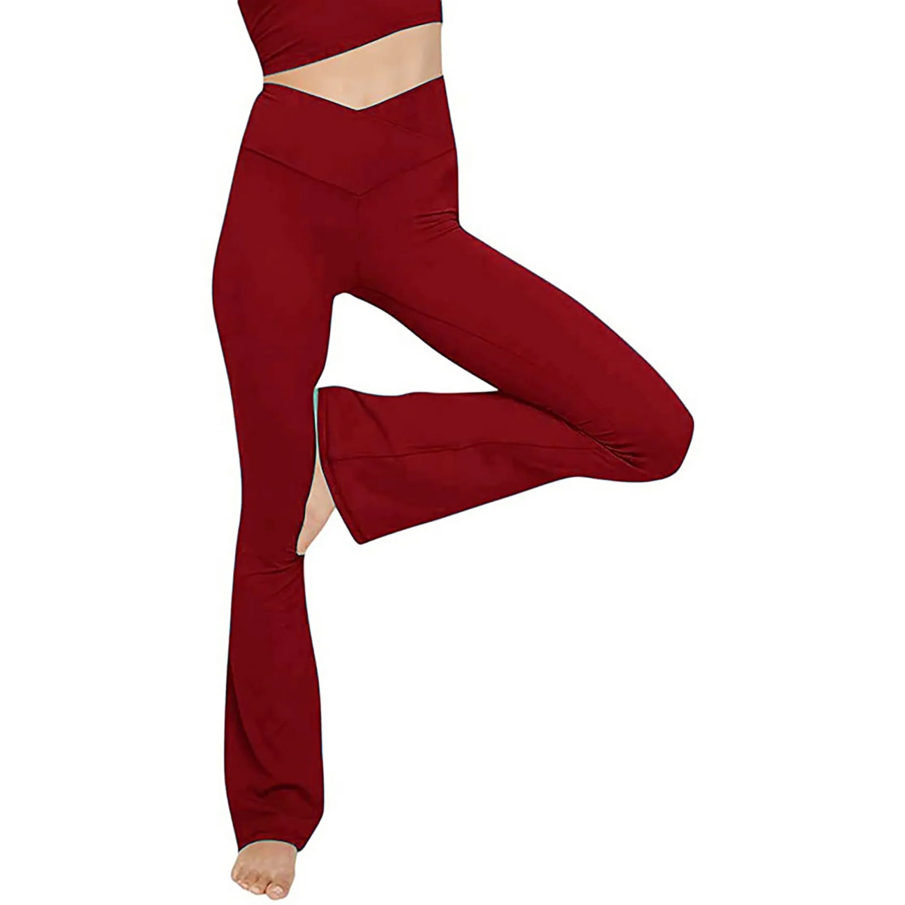Soft High-waisted Yoga Flare Pants 26