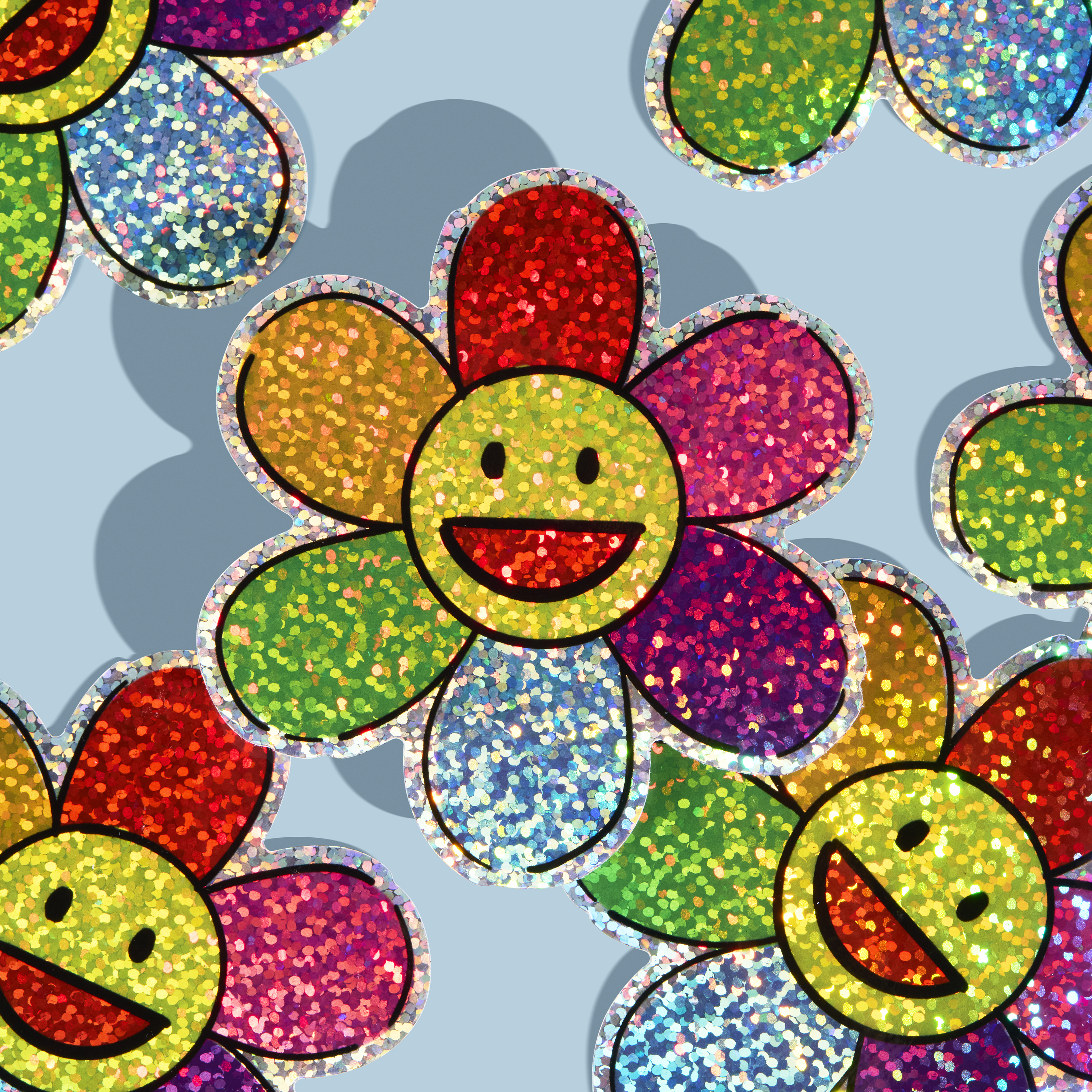 3"x3" Custom Glitter Stickers
