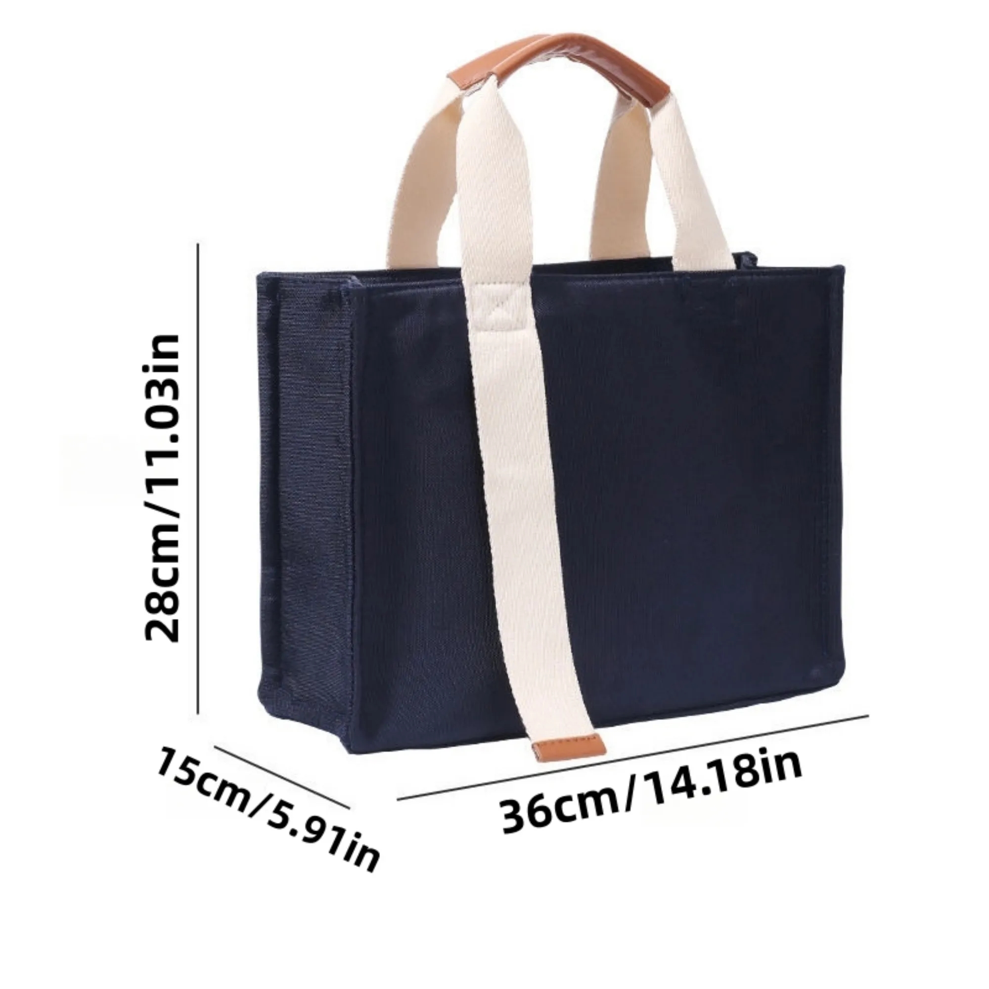 Oxford Cloth Commuter Briefcase Tote Handbag Pouch 4