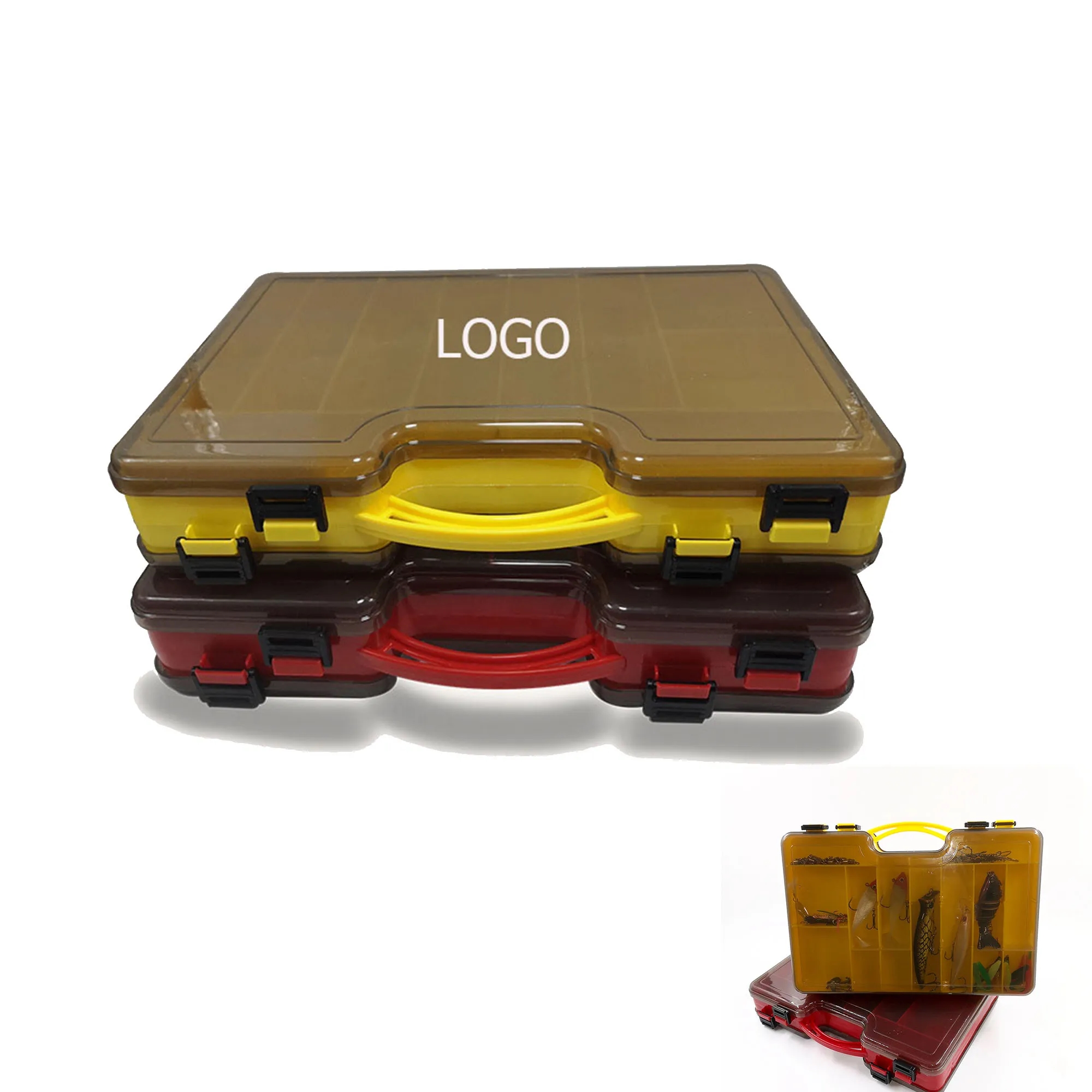 MOQ10 Double-layer Plastic Fishing Bait Box 9