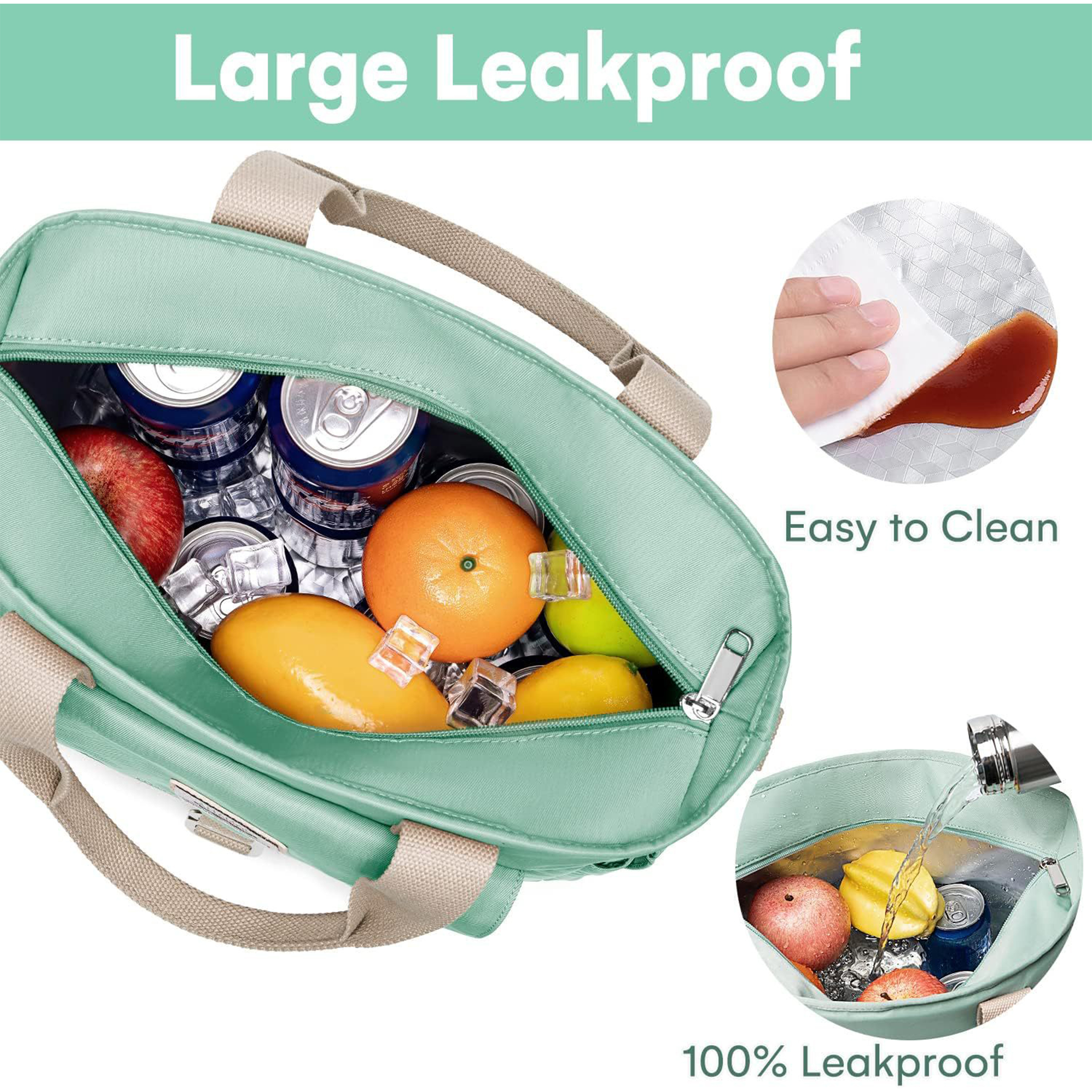 Waterproof Insulated Lunch Bag with Spacious Design 7