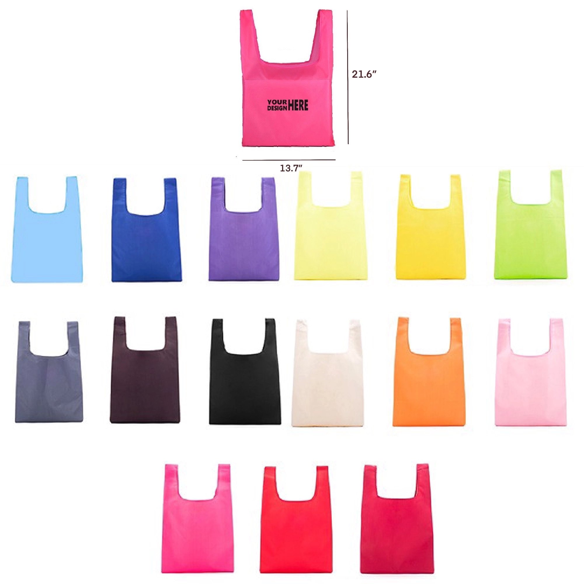 Polyester Folding Shopping Bag MOQ 100PCS, custom tote bag with logo imprint 9