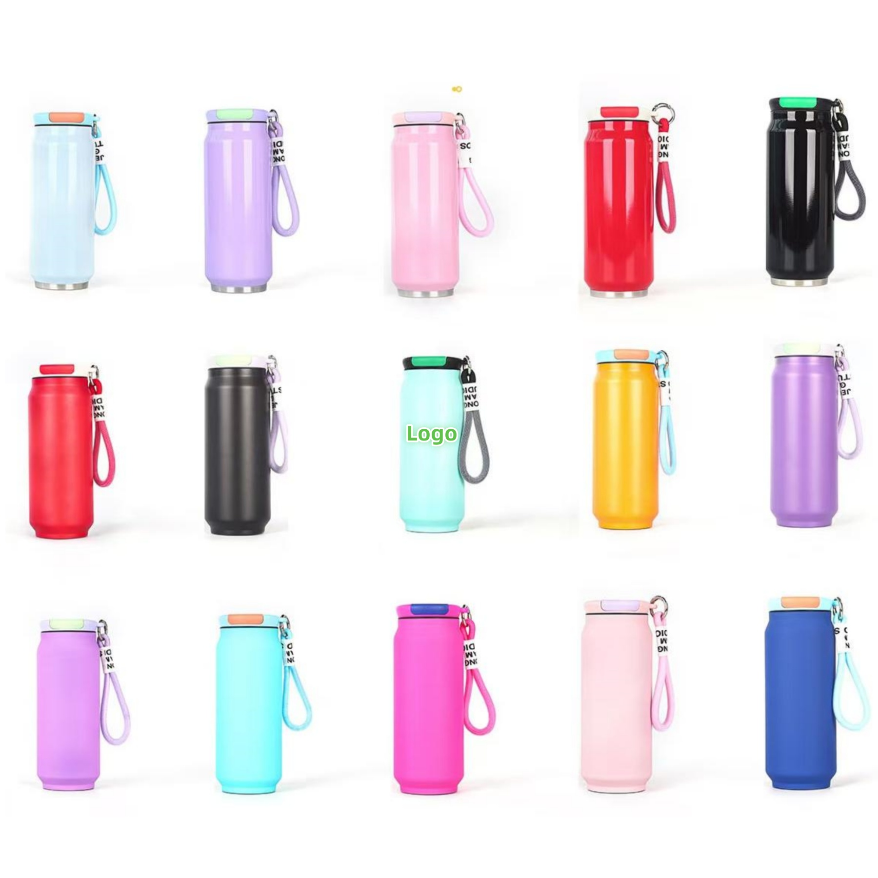 2026 Drink Can Style 17oz Insulated Water Bottle For Sport & Travel & Outdoor With Handle Strap 64
