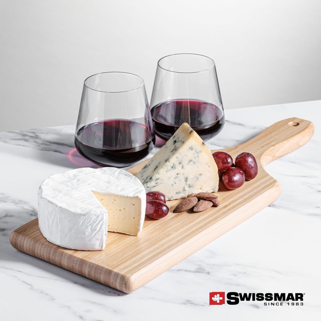 Swissmar Bamboo Board & Cannes Wine Glasses - Thumbnail 4