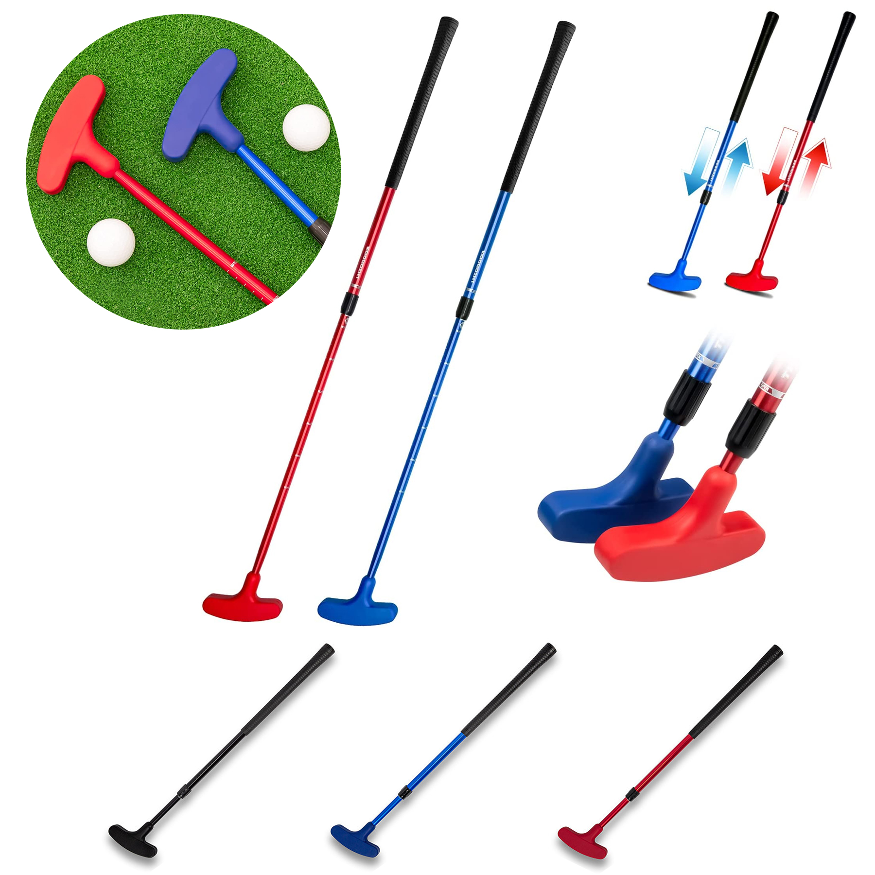 Retractable Golf Double Sided Putter 5